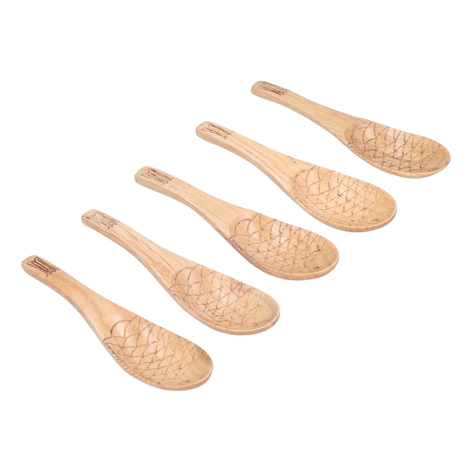 5Pcs Fish‑shaped Carved Rice Spoon Soup Spoon It Means More Than Every Year, Spoon Tableware - Image 4