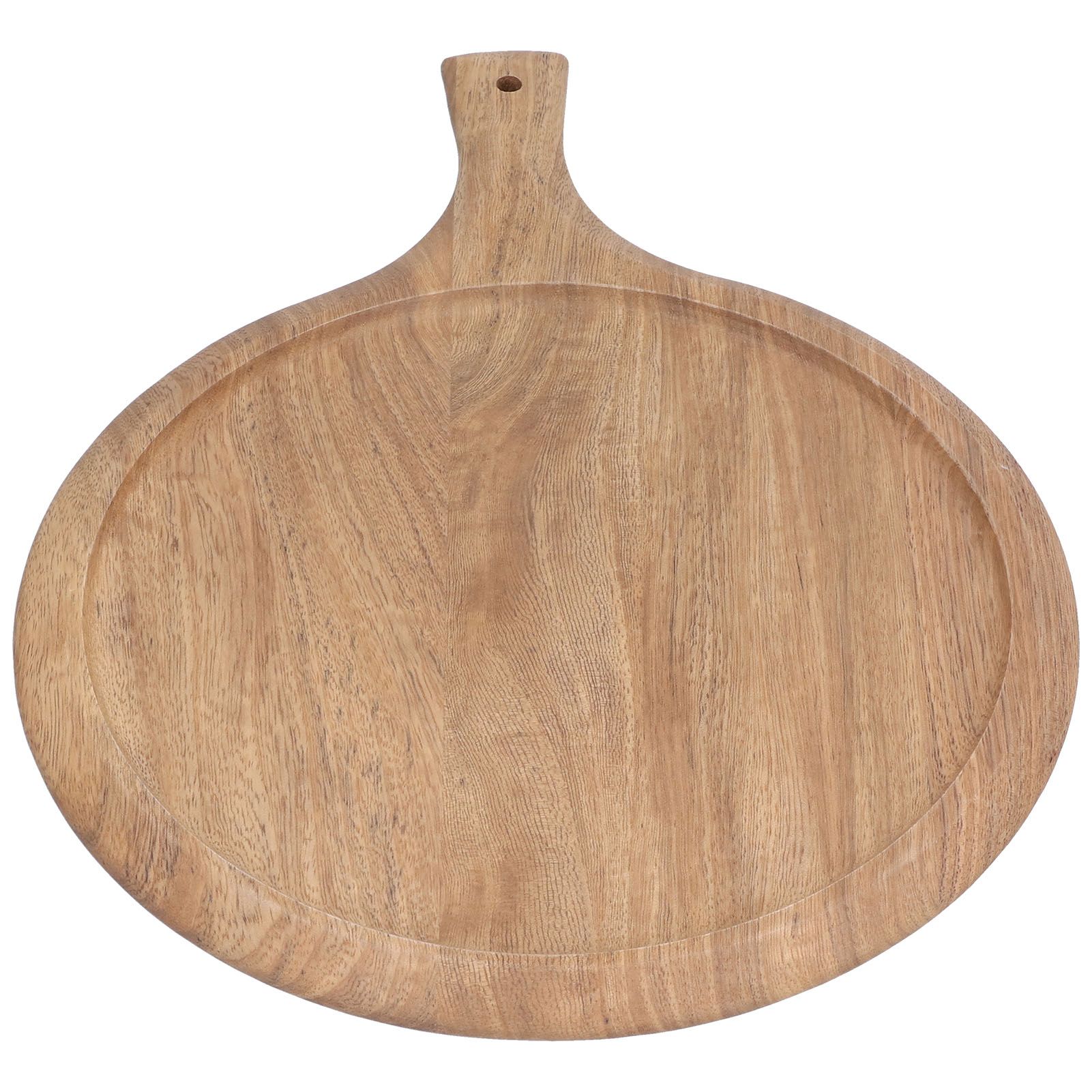 Wooden Pizza Tray Durable Round Serving Board with Handle Bread Food Dinner Plate for Restaurant Hotel - Image 5