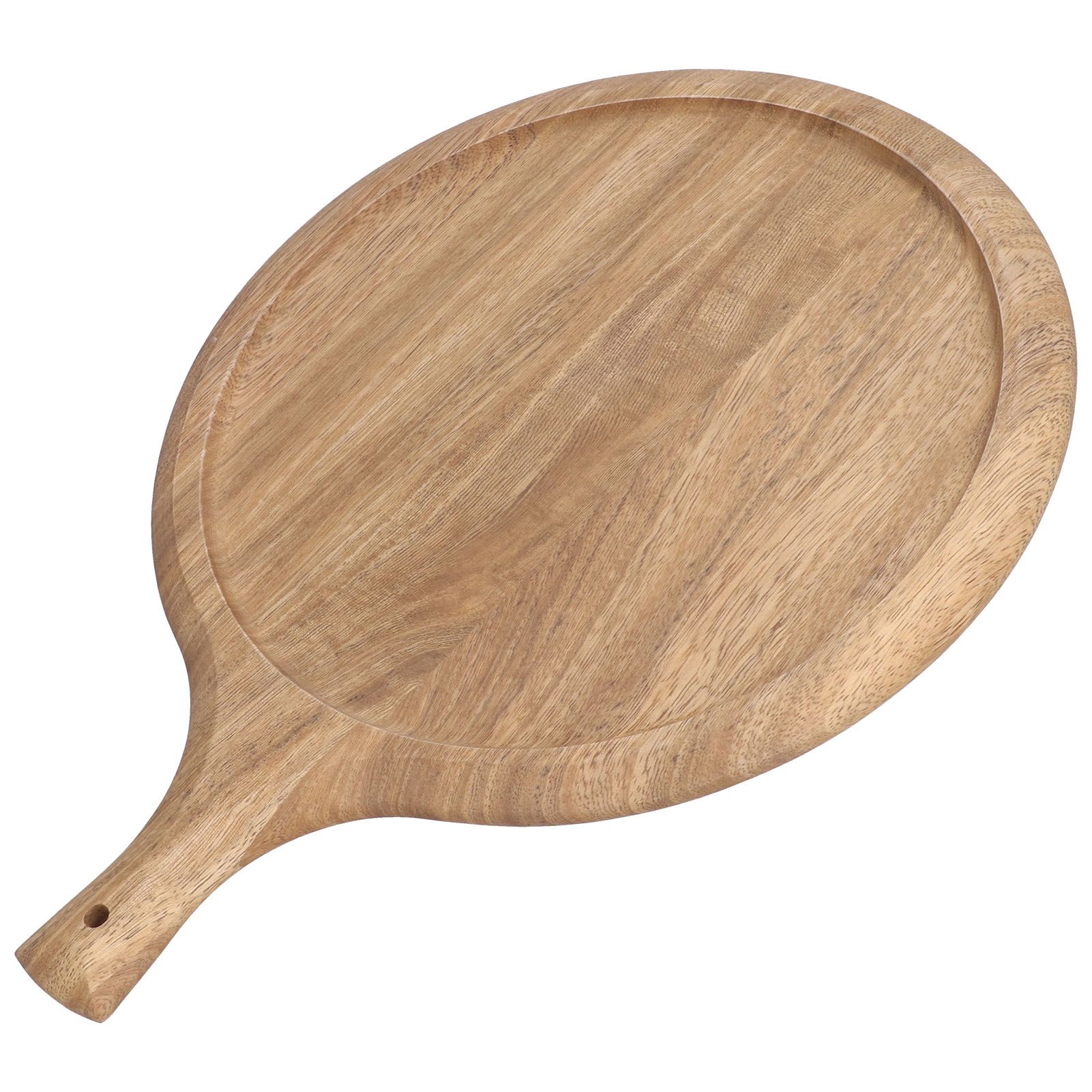 Wooden Pizza Tray Durable Round Serving Board with Handle Bread Food Dinner Plate for Restaurant Hotel - Image 8