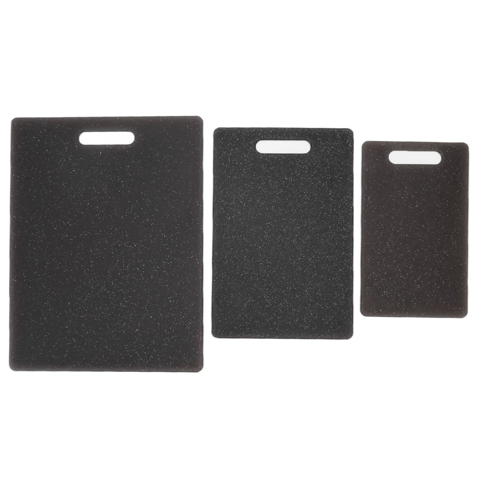 3Pcs Cutting Board Set Imitation Marble Pattern DoubleSided Chopping Board Kitchen Accessory(Black ) - Image 1