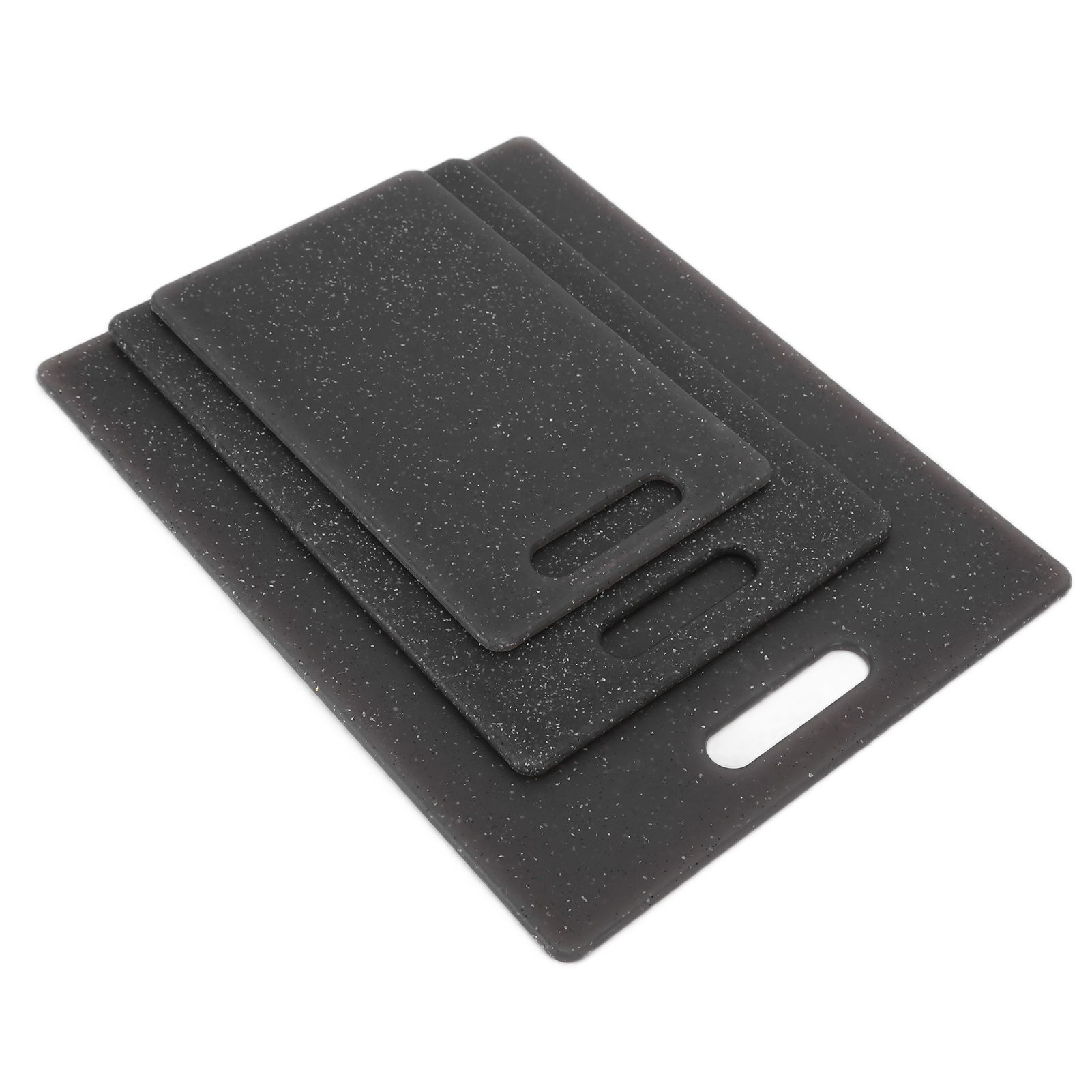 3Pcs Cutting Board Set Imitation Marble Pattern DoubleSided Chopping Board Kitchen Accessory(Black ) - Image 7