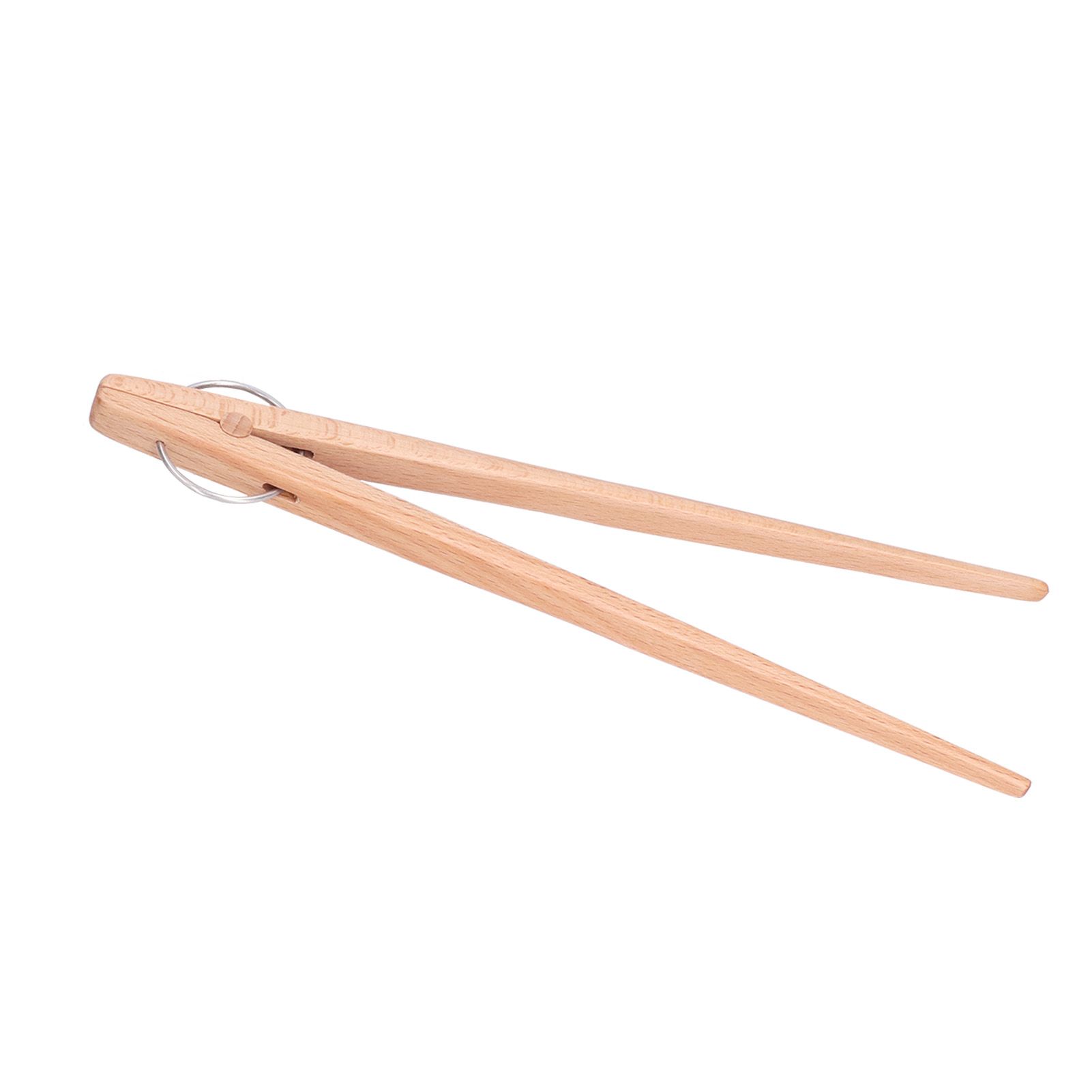 Bread Tongs Kitchen Wooden Baking Food Salad Fruits Tongs Cooking Tool Kitchen Gadget - Image 2