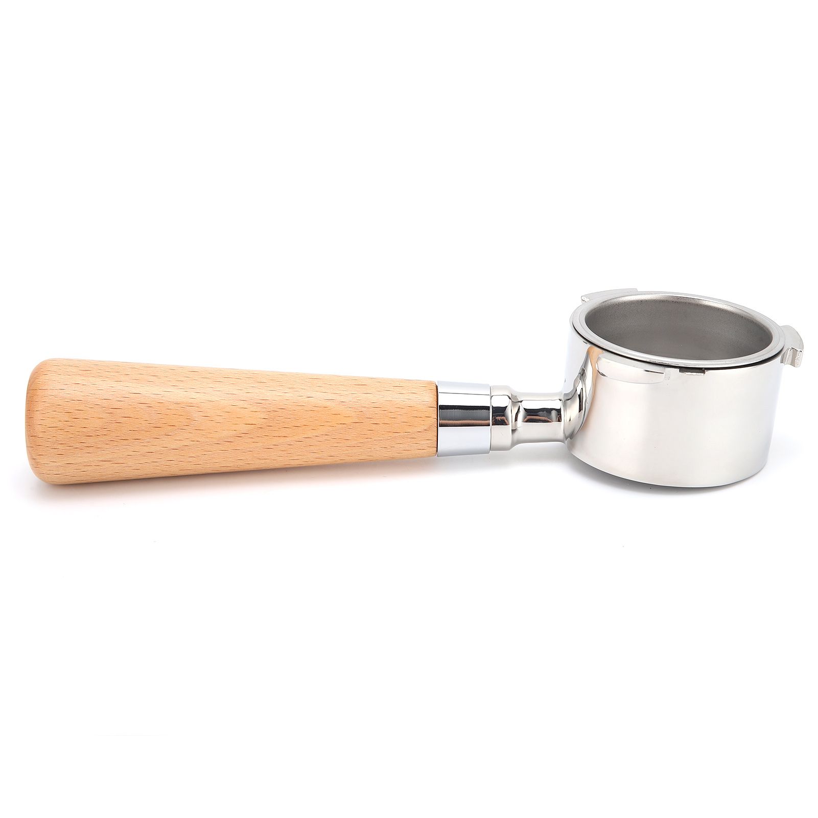 Coffee Bottomless Portafilter Stainless Steel Filter Holder Basket Replacement Tool Coffee Machine Accessory51mm Beech - Image 3