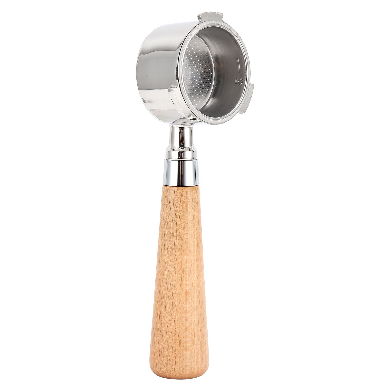 Coffee Bottomless Portafilter Stainless Steel Filter Holder Basket Replacement Tool Coffee Machine Accessory54mm Beech - Image 1