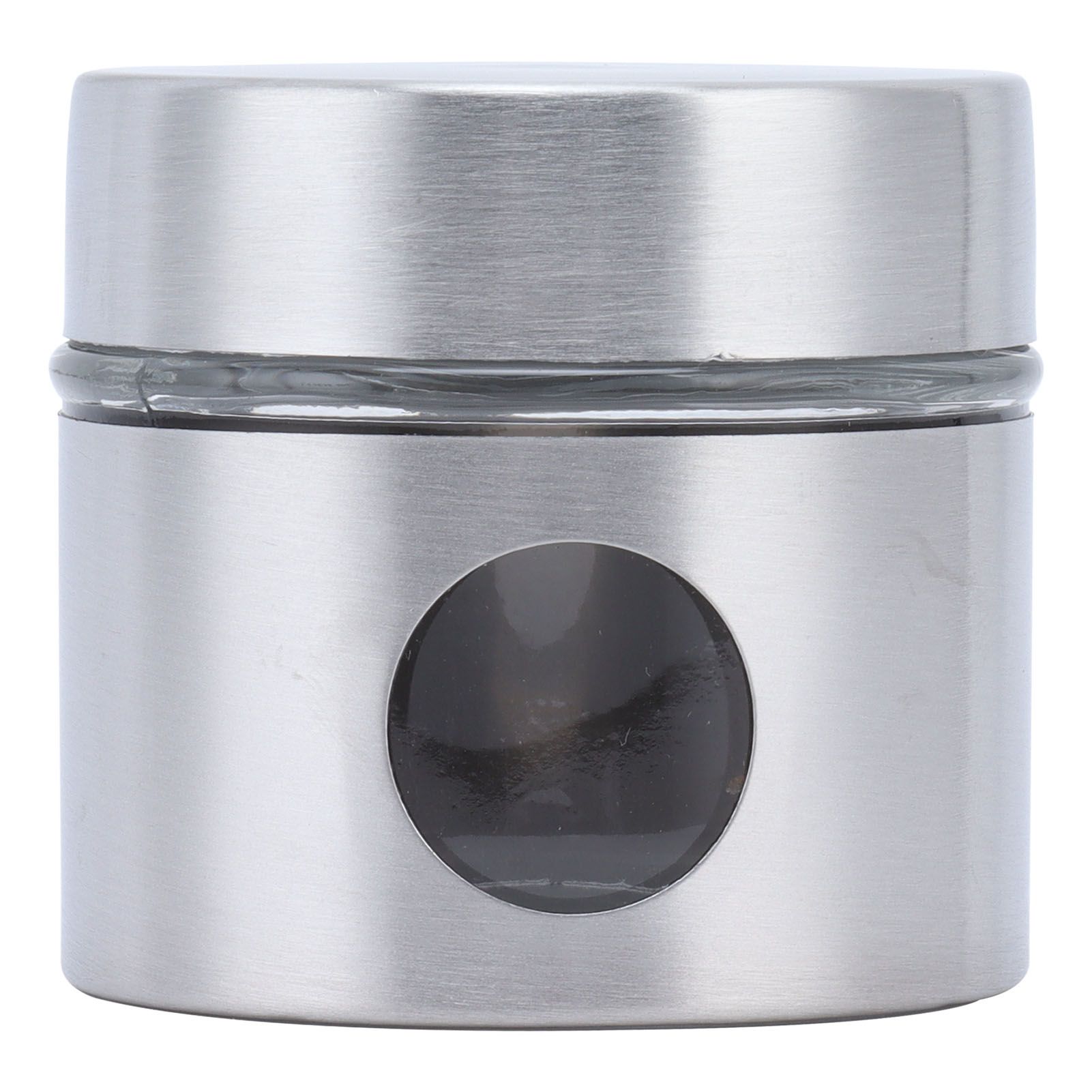 Coffee Bean Container Iron Glass Mini Sealed Jar Kitchen Storage Tank for Beans TeaSilver - Image 1
