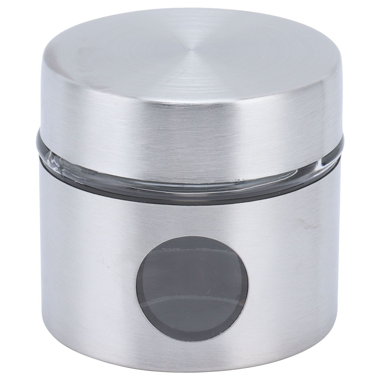 Coffee Bean Container Iron Glass Mini Sealed Jar Kitchen Storage Tank for Beans TeaSilver - Image 2