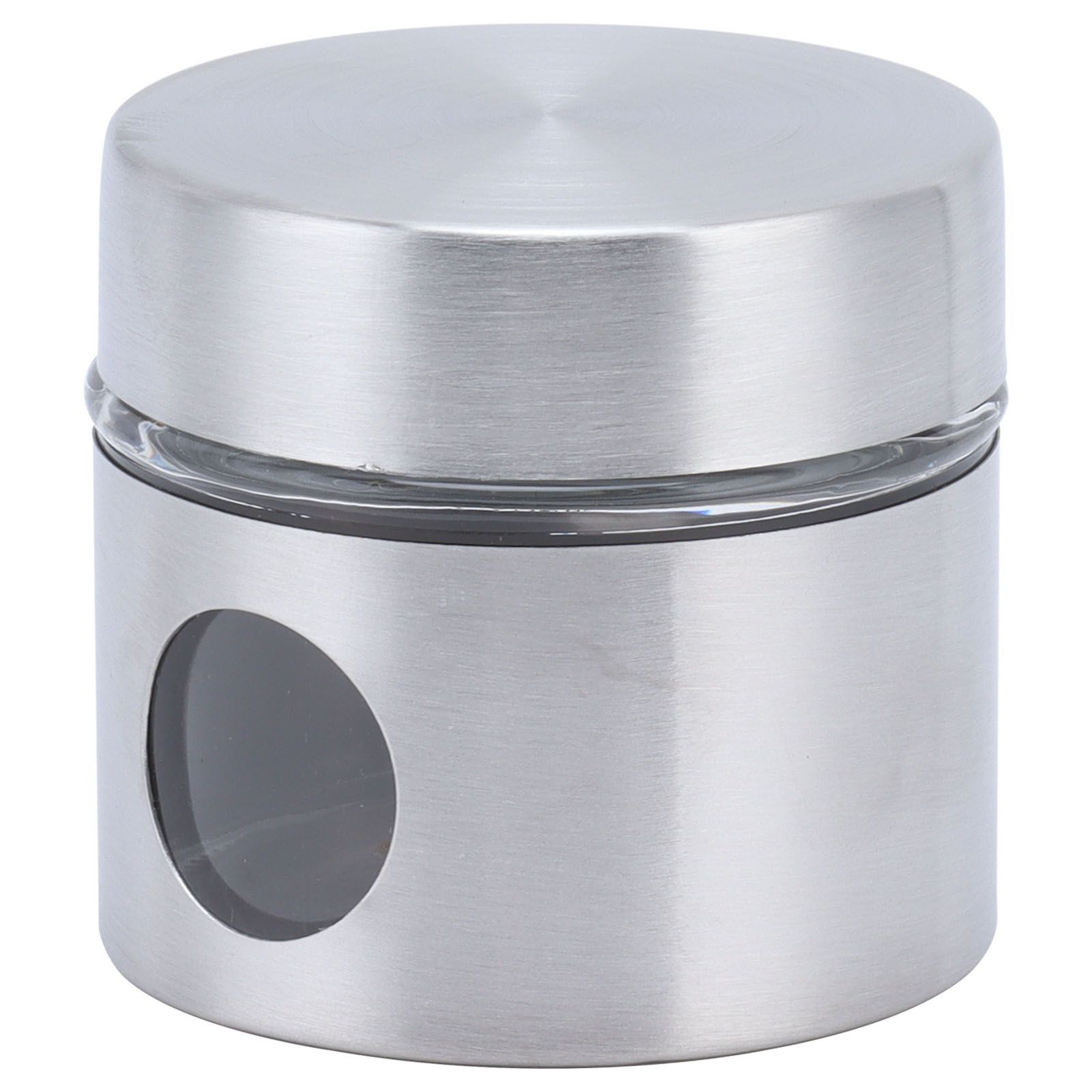 Coffee Bean Container Iron Glass Mini Sealed Jar Kitchen Storage Tank for Beans TeaSilver - Image 4