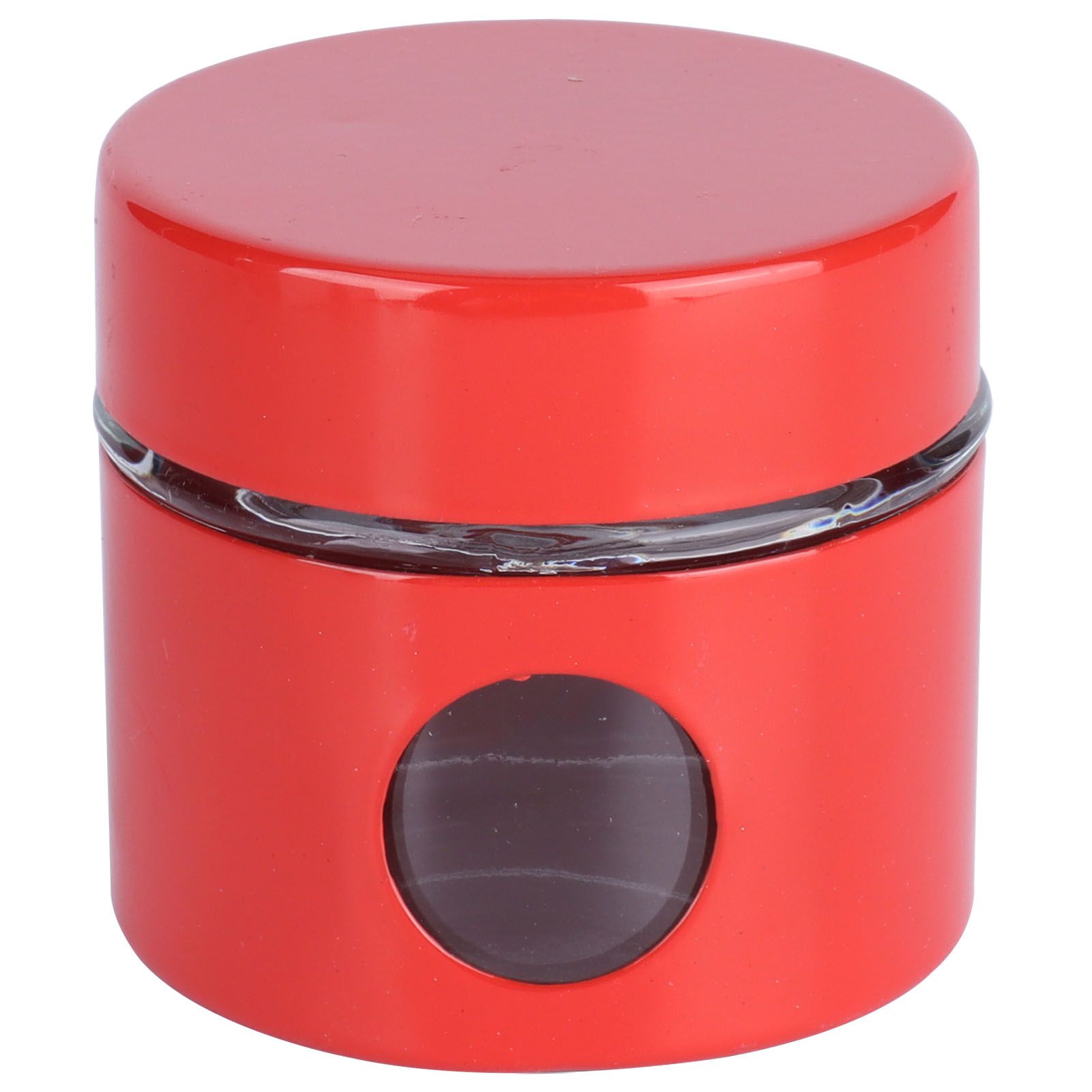 Coffee Bean Container Iron Glass Mini Sealed Jar Kitchen Storage Tank for Beans TeaRed - Image 2
