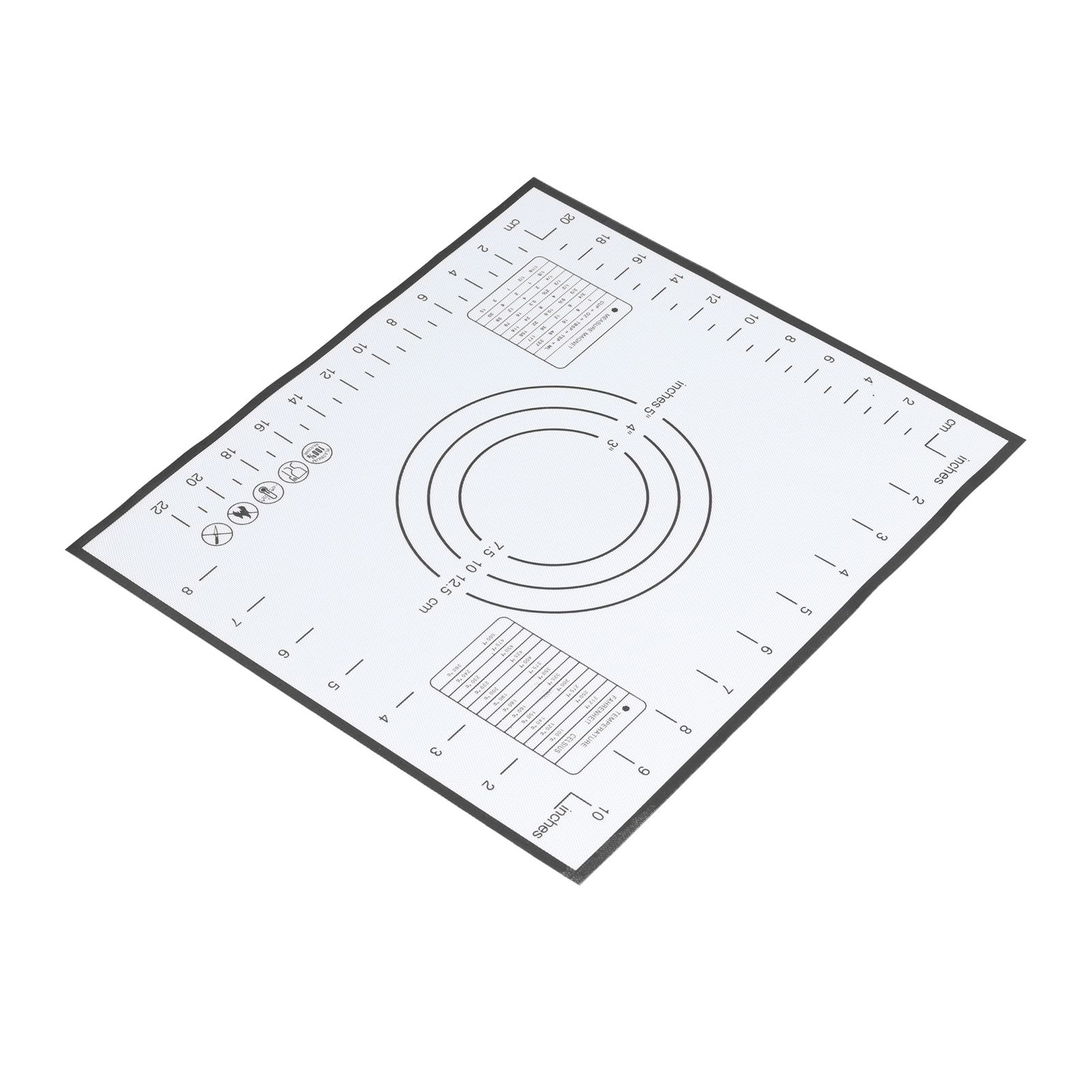 Baking Mat Silicone Non Slip Heat Resistant Dough Mat with Scale for Home Kitchen 29x26cmBlack - Image 8