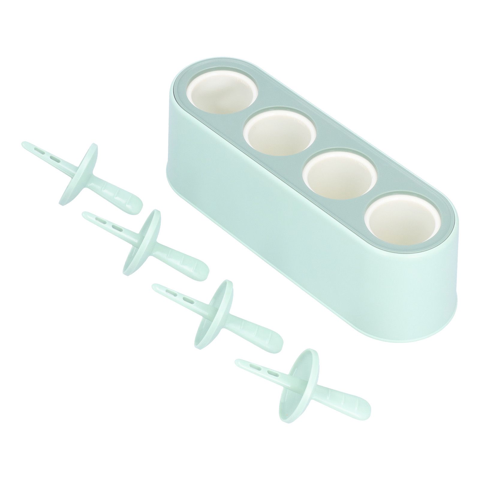 Ice Cream Mold Durable Reusable Food Grade Silicone Mould DIY Tools for Home KitchenGreen - Image 1