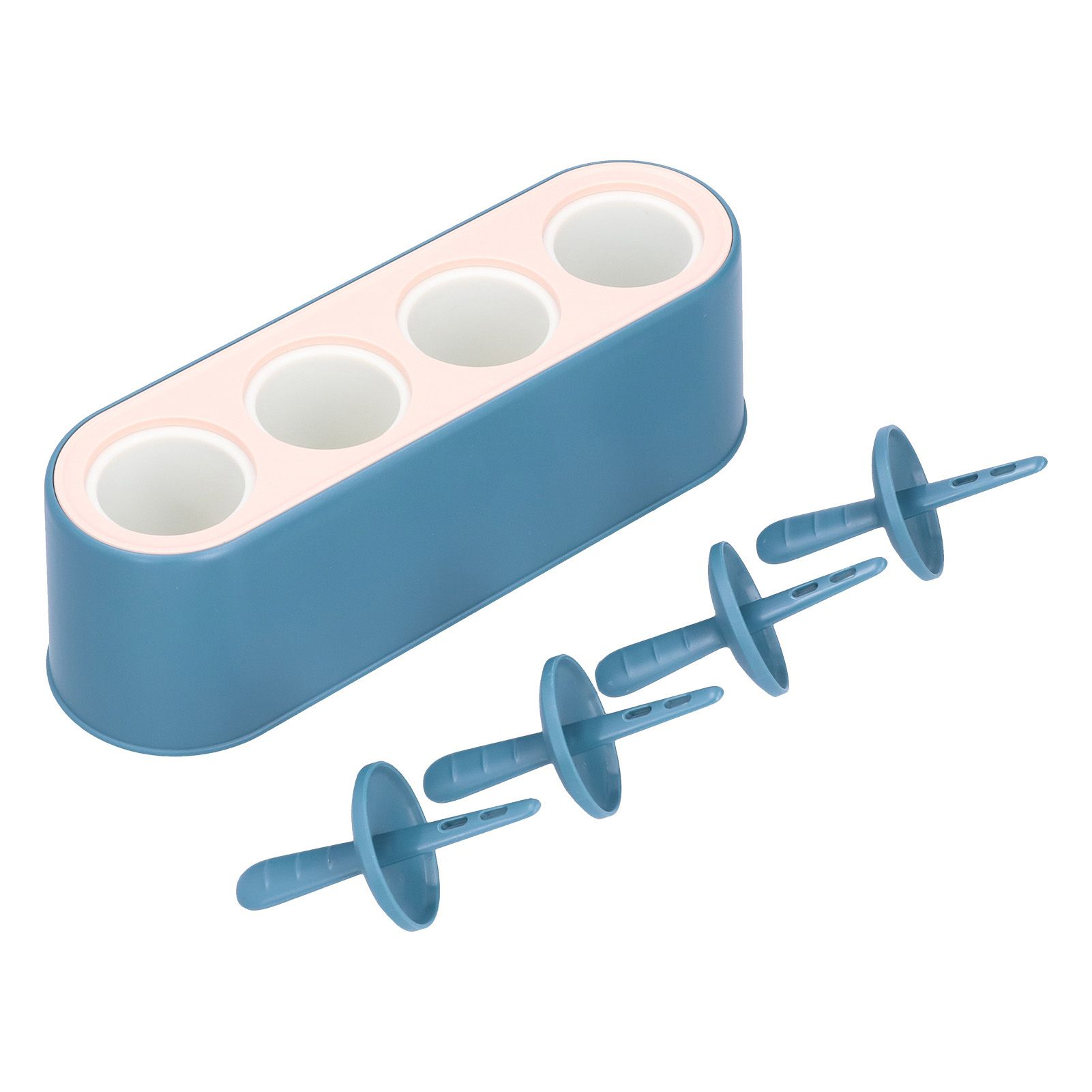 Ice Cream Mold Durable Reusable Food Grade Silicone Mould DIY Tools for Home KitchenBlue - Image 1