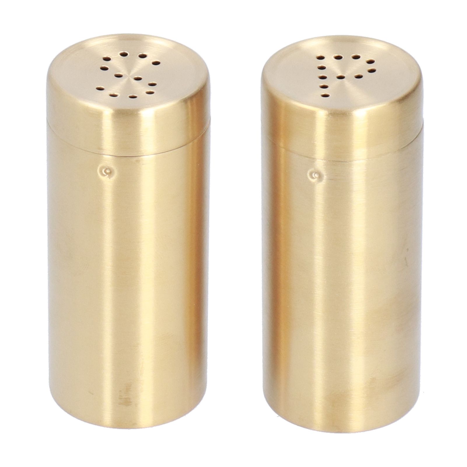 2pcs Spice Jar Stainless Steel Seasoning Bottle Salt and Pepper Shaker Kitchen ToolGolden - Image 1