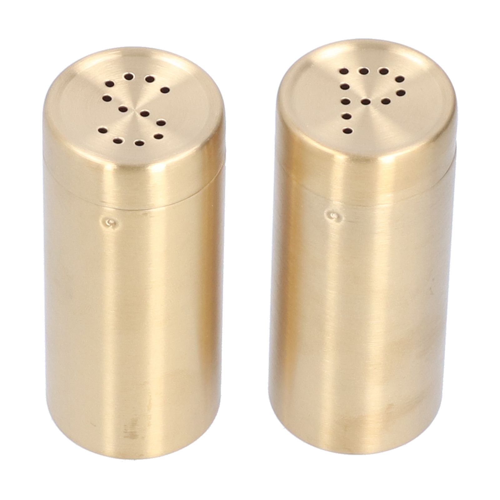 2pcs Spice Jar Stainless Steel Seasoning Bottle Salt and Pepper Shaker Kitchen ToolGolden - Image 3