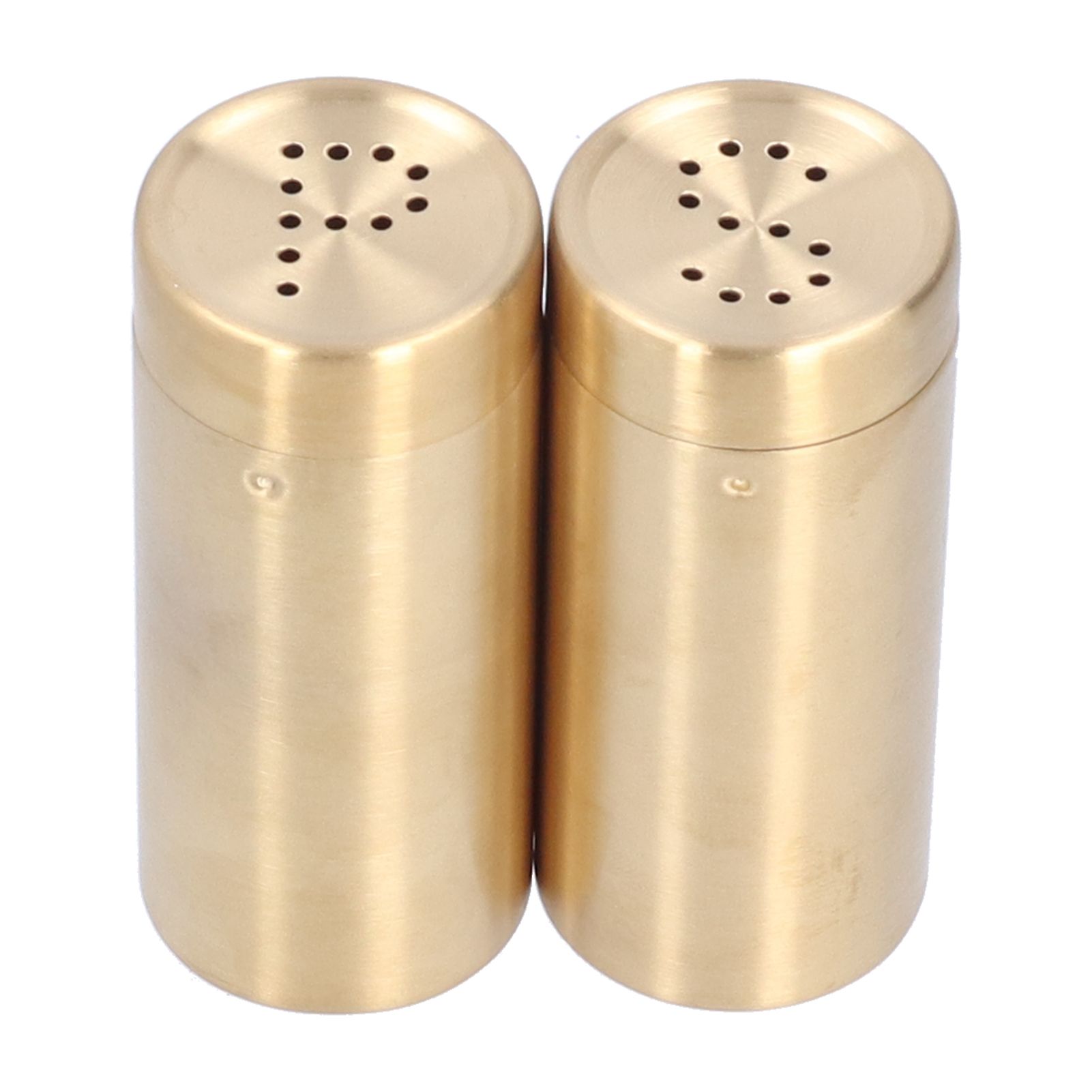 2pcs Spice Jar Stainless Steel Seasoning Bottle Salt and Pepper Shaker Kitchen ToolGolden - Image 4