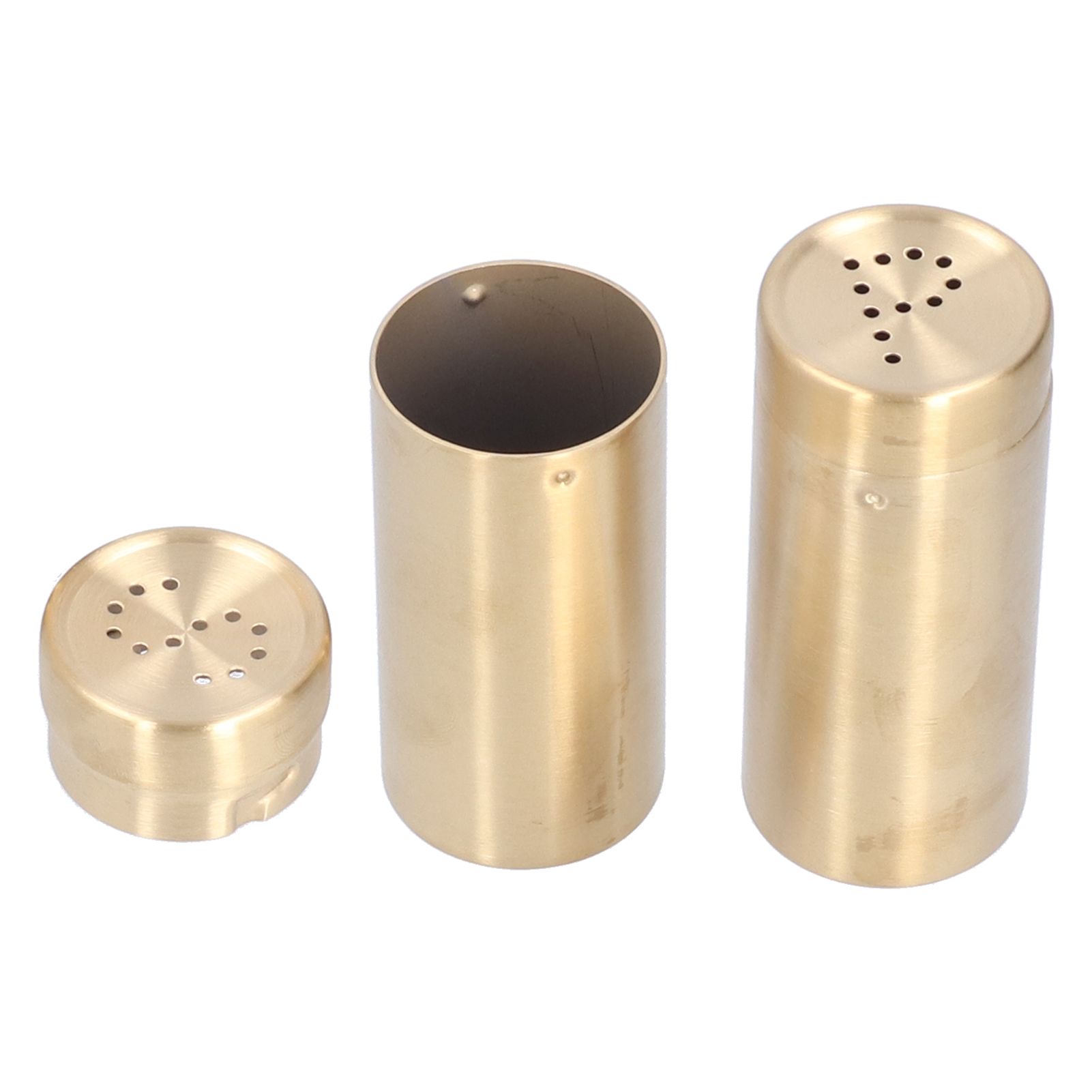 2pcs Spice Jar Stainless Steel Seasoning Bottle Salt and Pepper Shaker Kitchen ToolGolden - Image 8