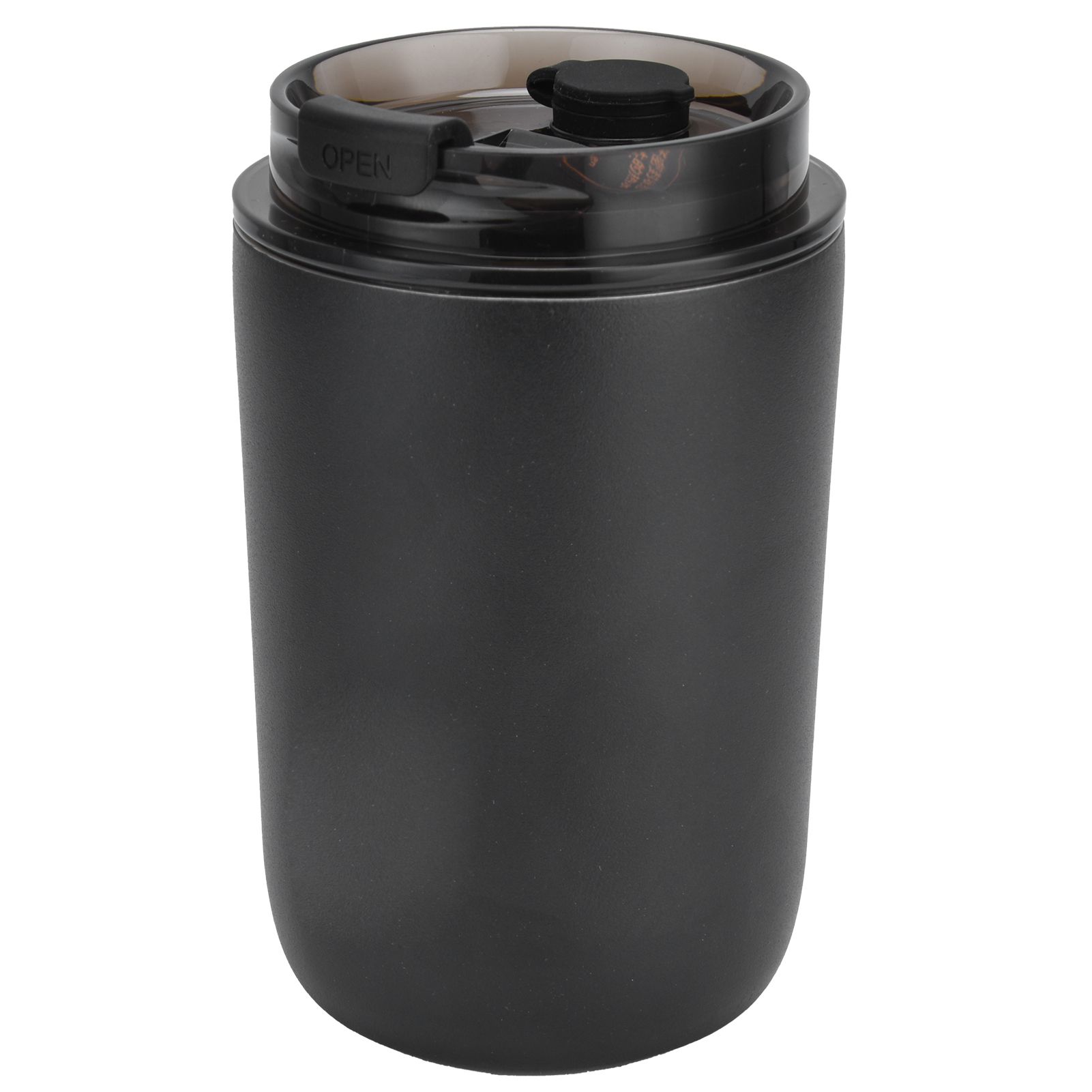 280ml Coffee Cup Household Portable Large Capacity Silicone Stainless Steel Vacuum Flask for Birthday GiftBlack - Image 3