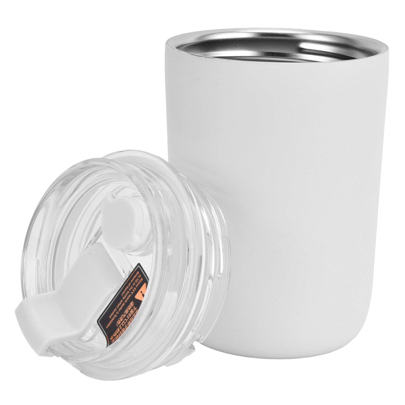 280ml Coffee Cup Household Portable Large Capacity Silicone Stainless Steel Vacuum Flask for Birthday GiftWhite - Image 6