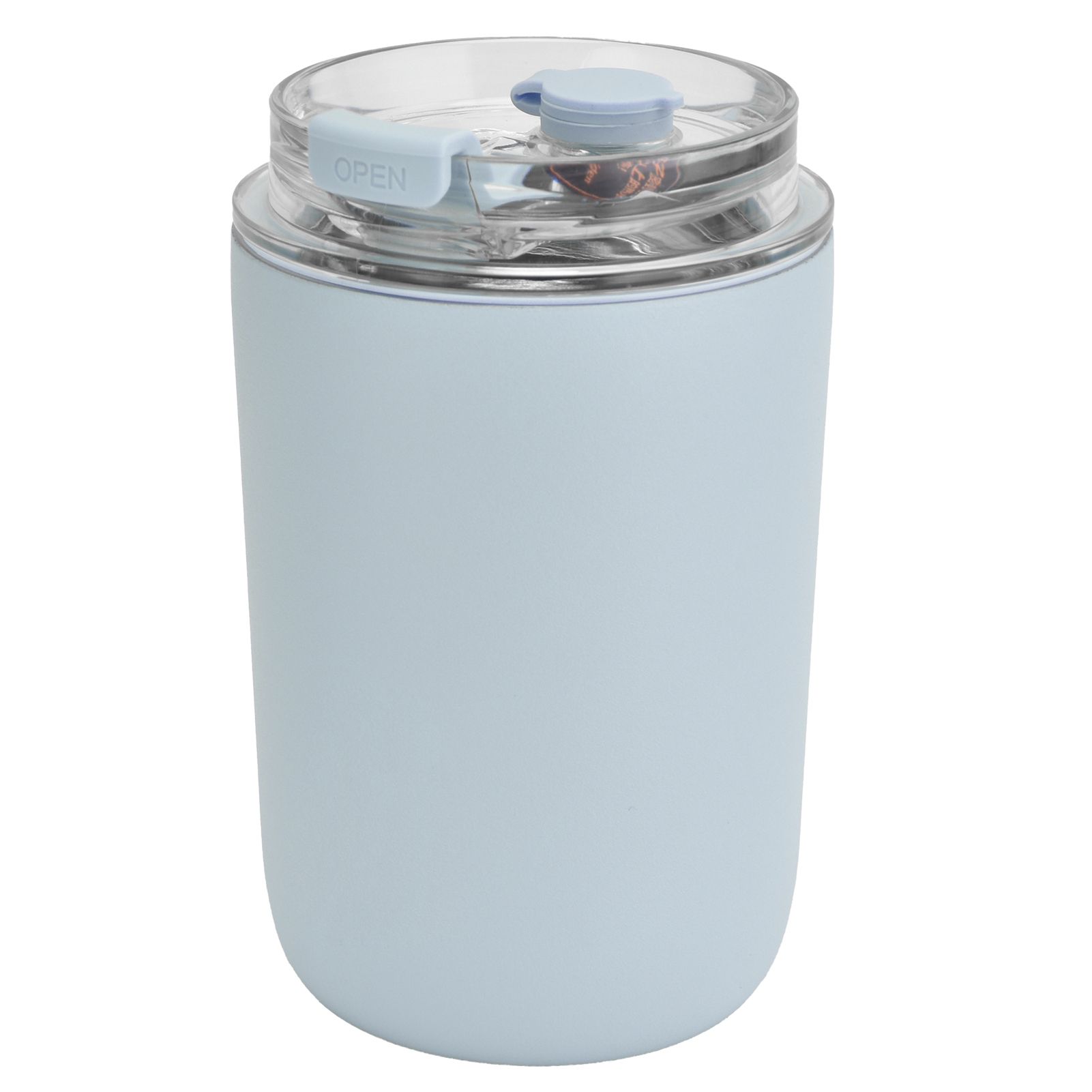 280ml Coffee Cup Household Portable Large Capacity Silicone Stainless Steel Vacuum Flask for Birthday GiftBlue - Image 2