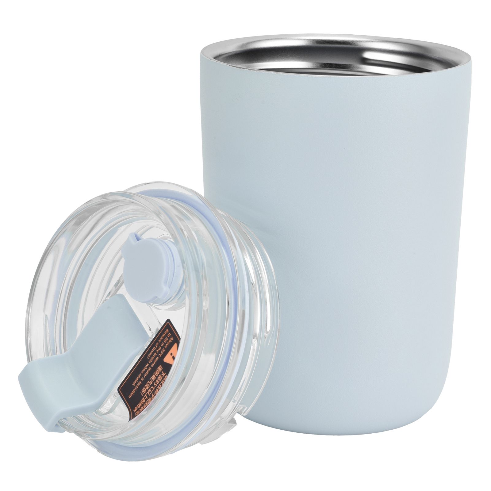 280ml Coffee Cup Household Portable Large Capacity Silicone Stainless Steel Vacuum Flask for Birthday GiftBlue - Image 6