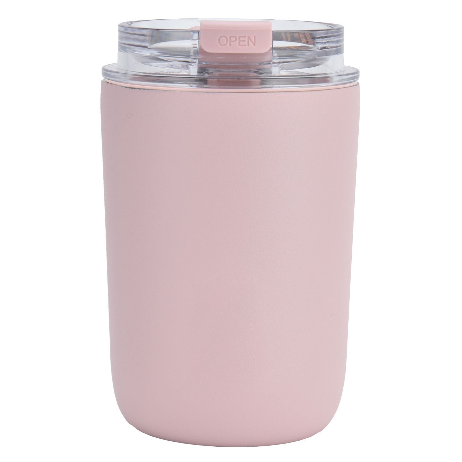 280ml Coffee Cup Household Portable Large Capacity Silicone Stainless Steel Vacuum Flask for Birthday GiftPink - Image 1