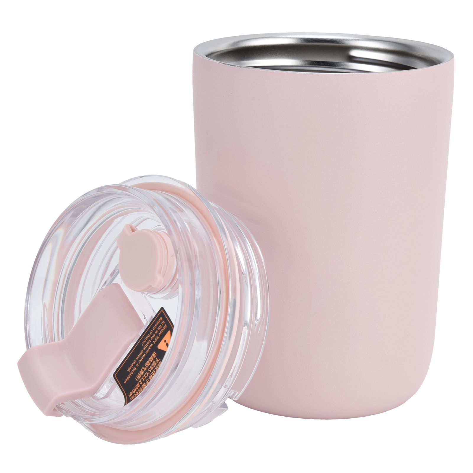 280ml Coffee Cup Household Portable Large Capacity Silicone Stainless Steel Vacuum Flask for Birthday GiftPink - Image 5