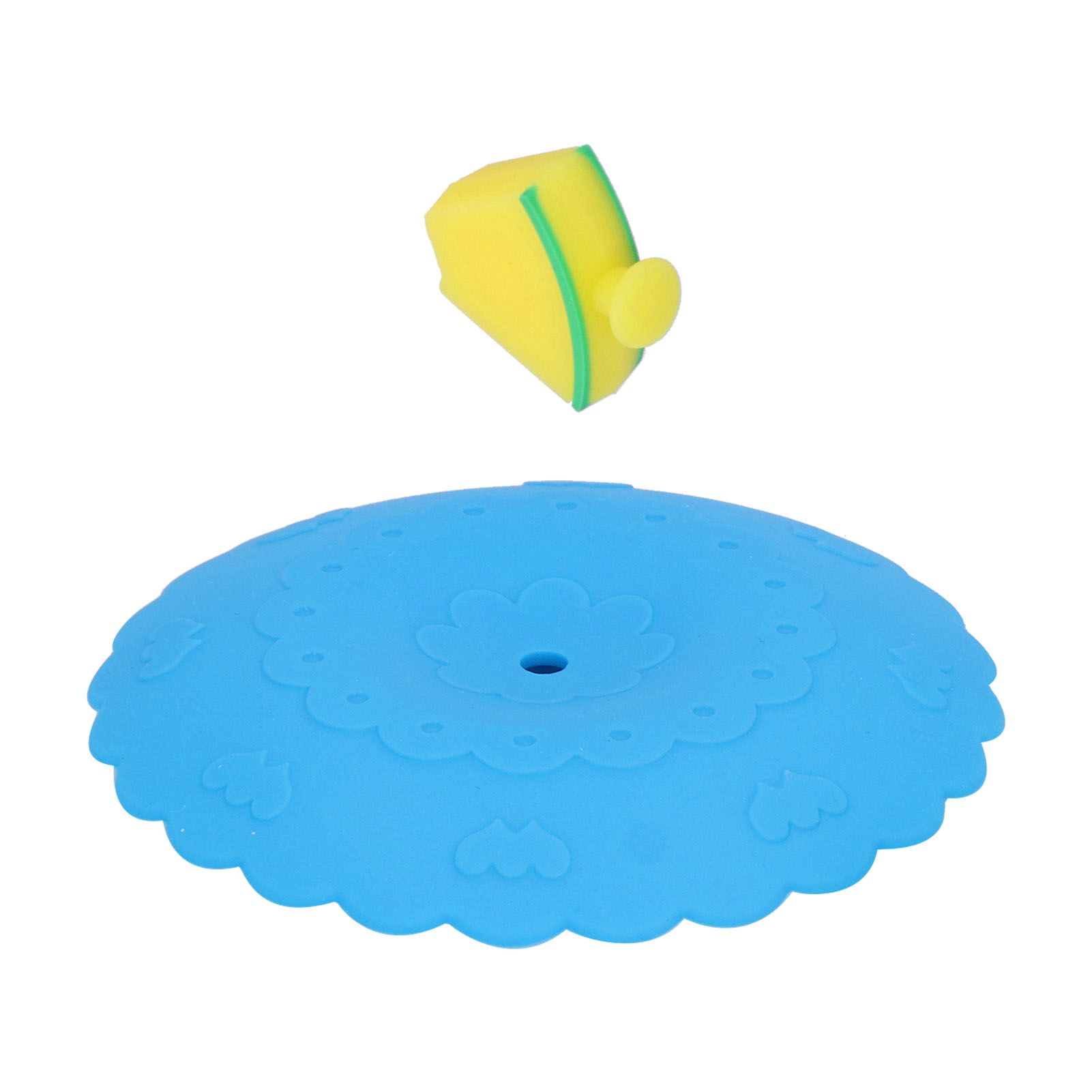 Silicone Lid Dustproof and Heat Resistant Hot and Cold Beverage Cup Cover for Kitchen HomeBlue - Image 5