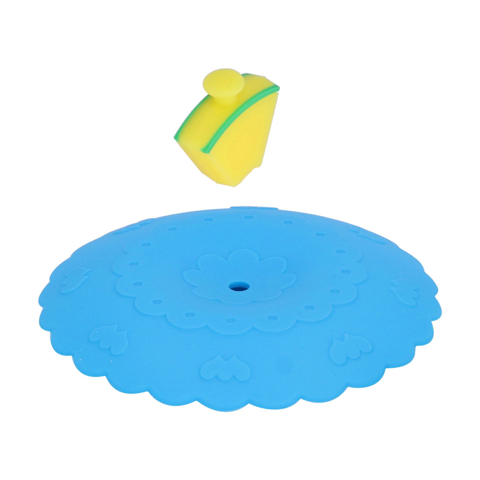 Silicone Lid Dustproof and Heat Resistant Hot and Cold Beverage Cup Cover for Kitchen HomeBlue - Image 6