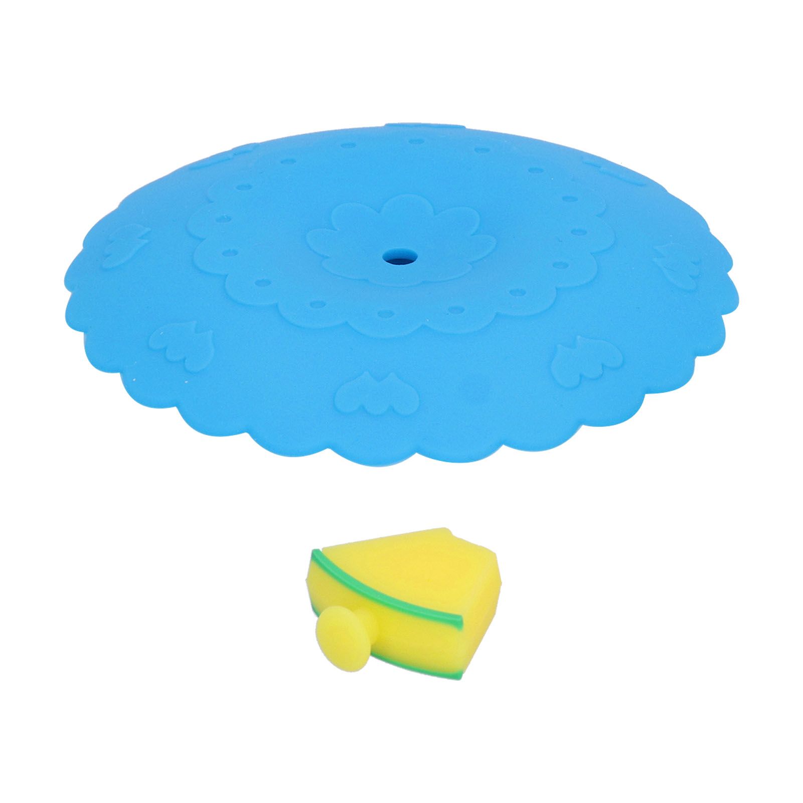 Silicone Lid Dustproof and Heat Resistant Hot and Cold Beverage Cup Cover for Kitchen HomeBlue - Image 8
