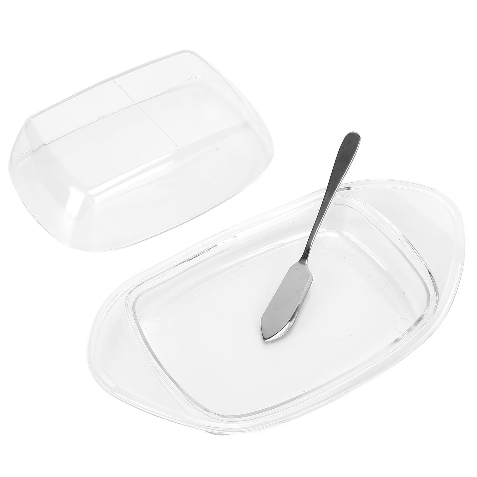 ShipShaped Butter Cutting Box with Cutting Knife and Lid Food Grade Chesse Container for Kitchen(Transparent ) - Image 2