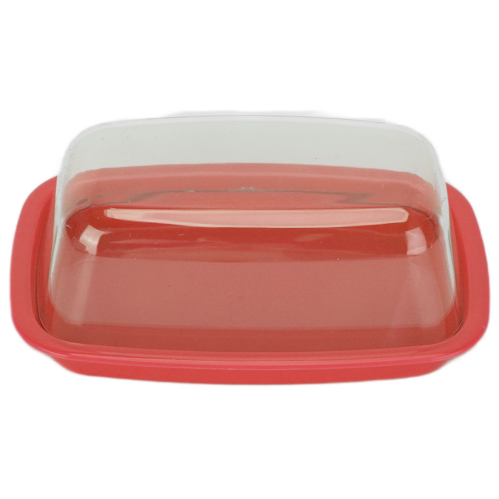 Curved Butter Storage Box with Lid Cheese Plate Butter Holder Tray Baking Tool for KitchenRed - Image 2