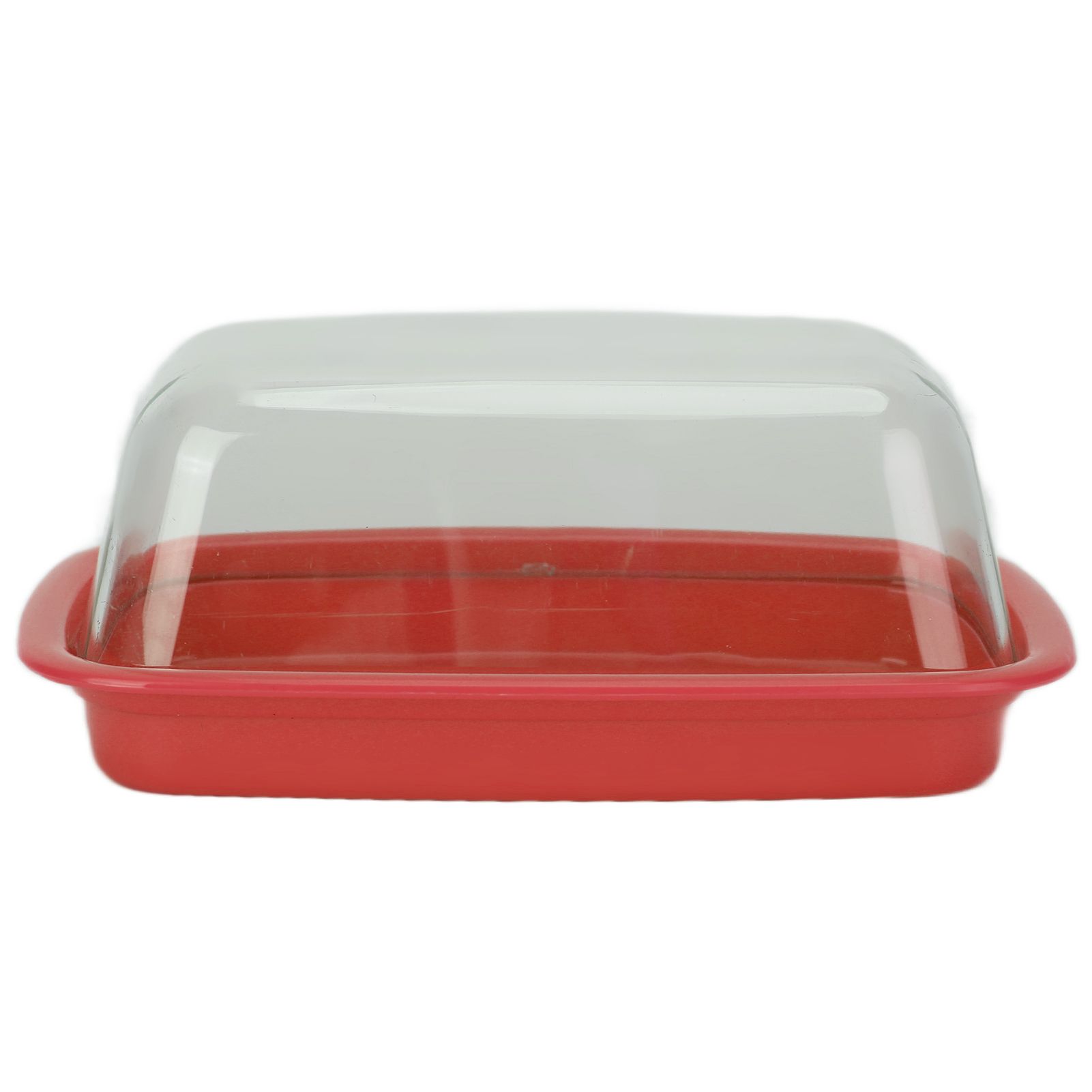 Curved Butter Storage Box with Lid Cheese Plate Butter Holder Tray Baking Tool for KitchenRed - Image 3