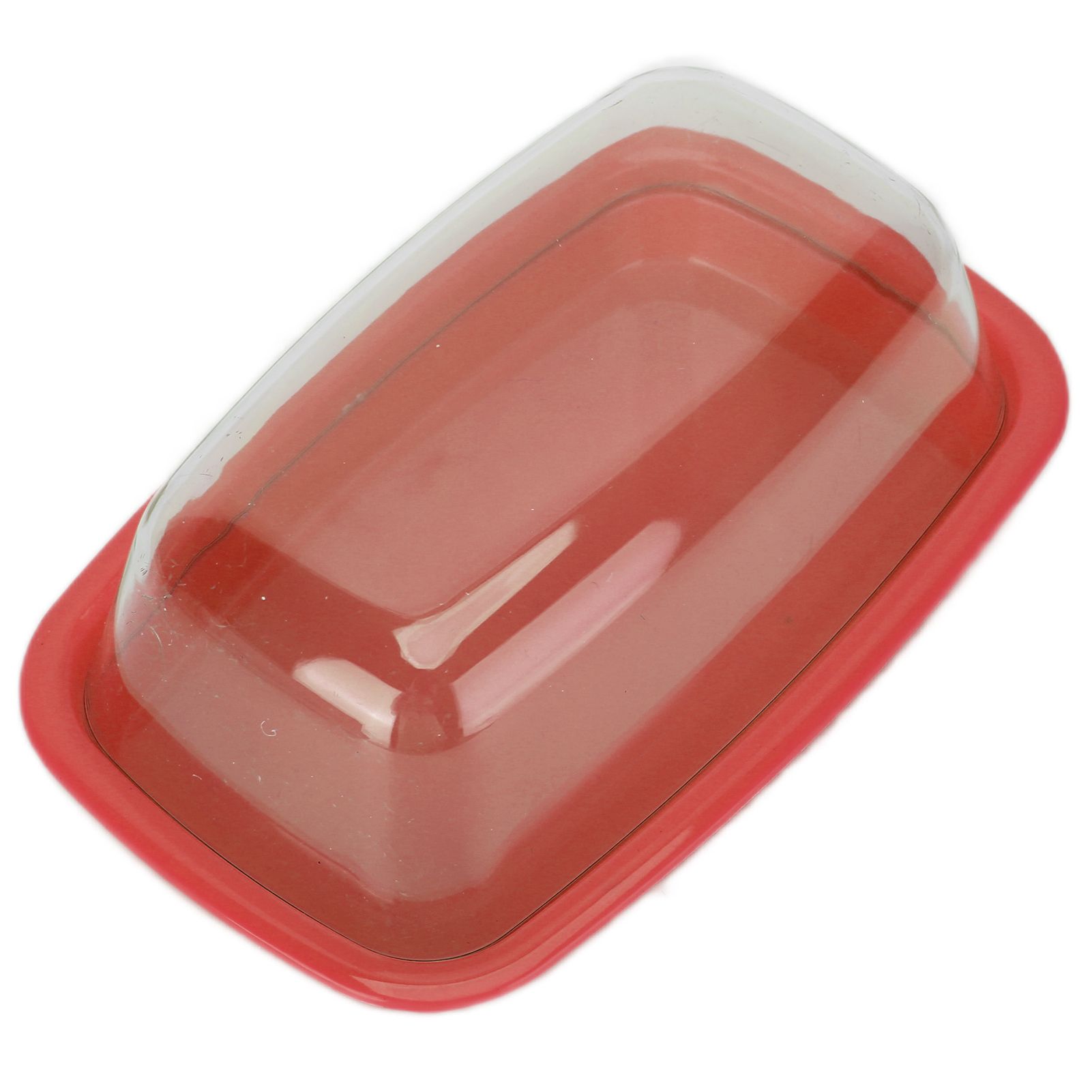 Curved Butter Storage Box with Lid Cheese Plate Butter Holder Tray Baking Tool for KitchenRed - Image 4