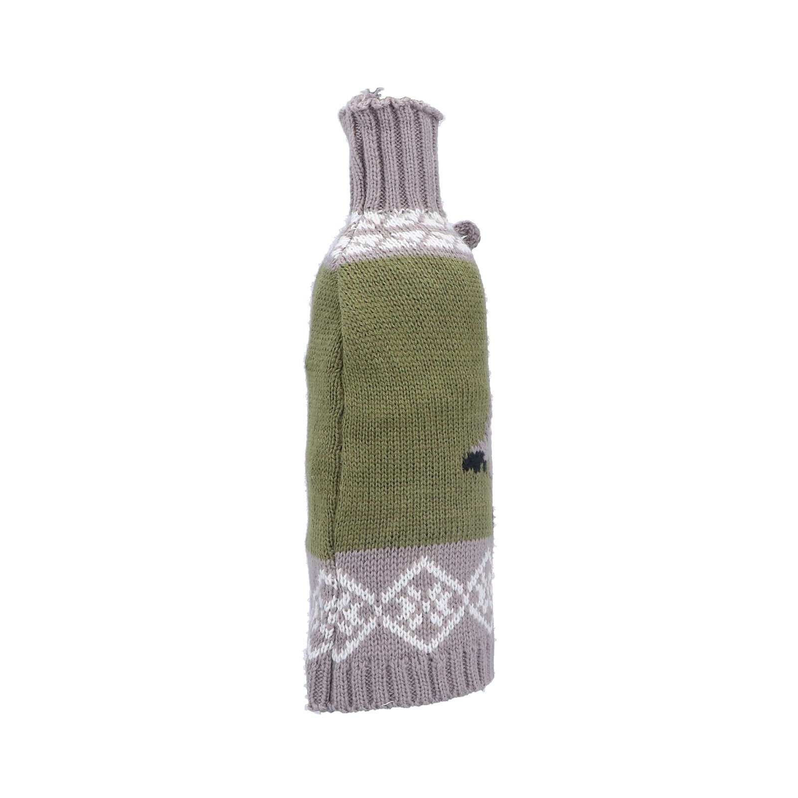 Knitted Wine Bottle Cover Bag Sleeve Home Decoration for Christmas Wedding Birthday PartyGray +Green - Image 5