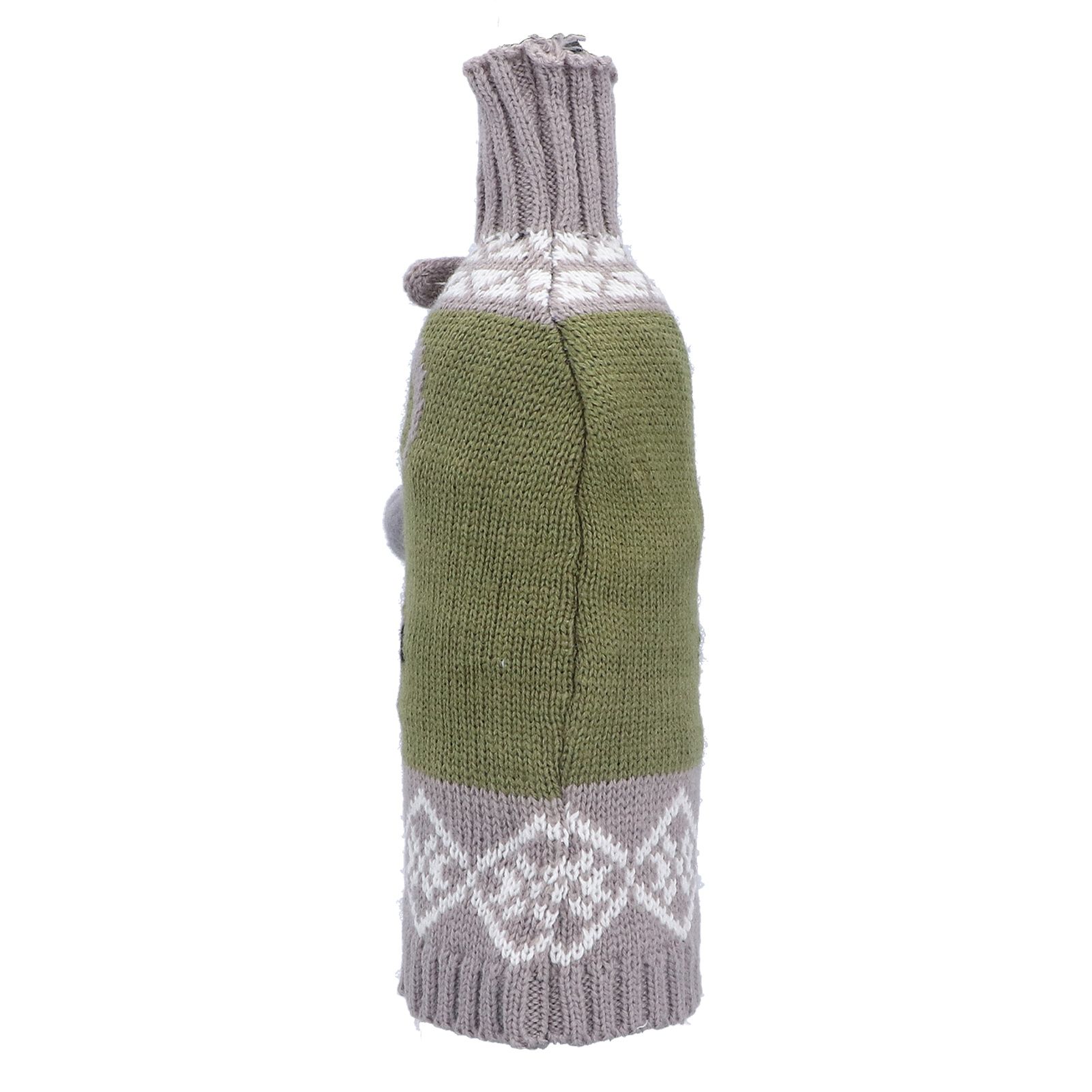 Knitted Wine Bottle Cover Bag Sleeve Home Decoration for Christmas Wedding Birthday PartyGray +Green - Image 6