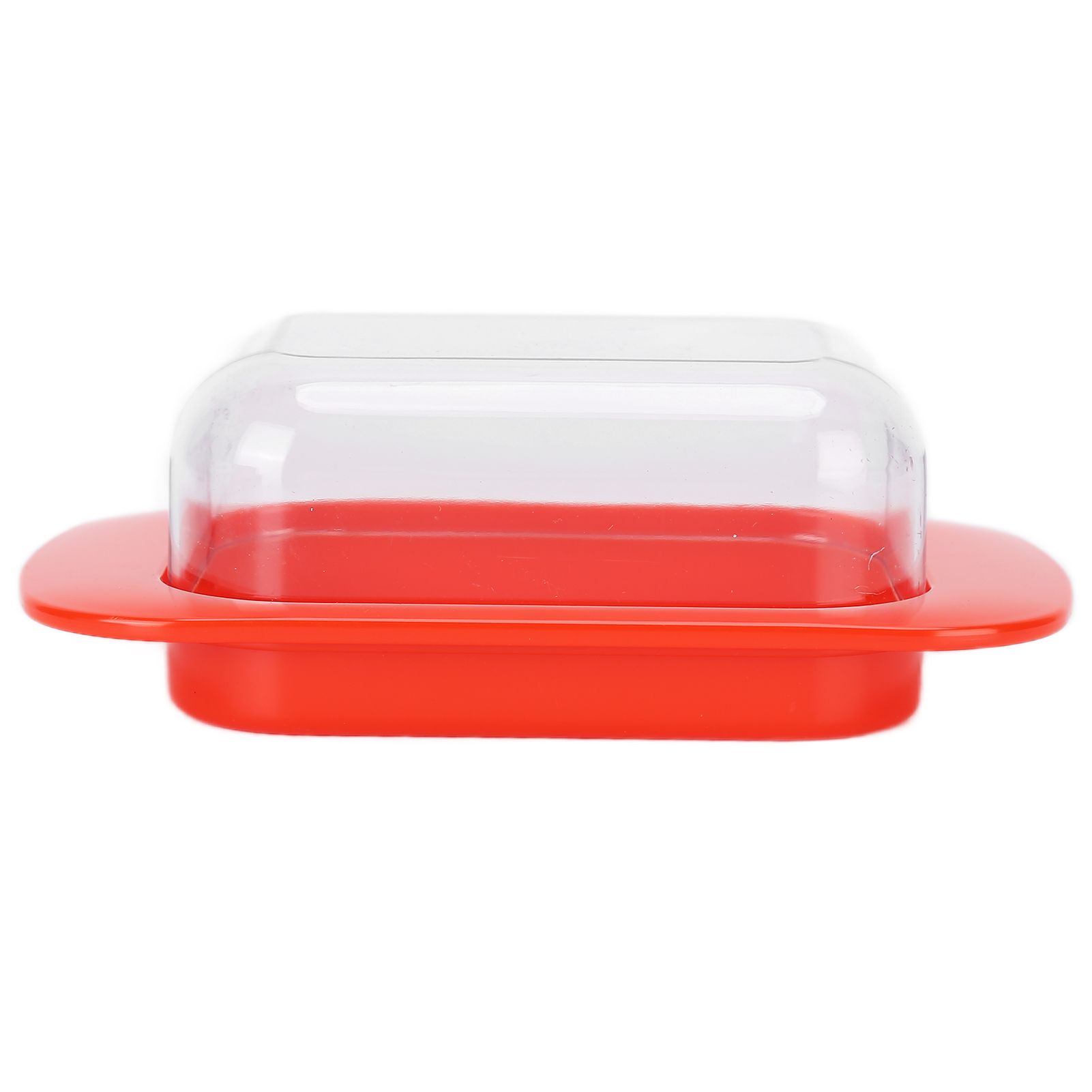 Wide Rectangular Butter Container with Lid Knife Portable Small Cheese Dish Holder Tray for Home KitchenRed - Image 4