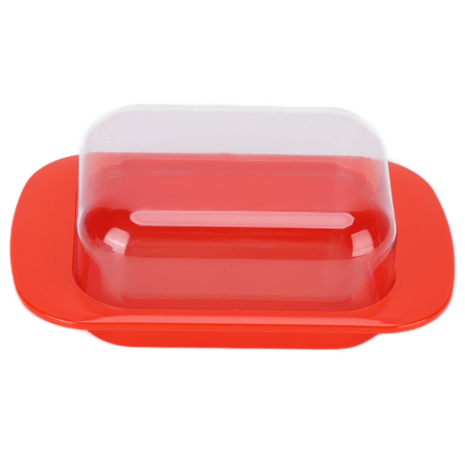 Wide Rectangular Butter Container with Lid Knife Portable Small Cheese Dish Holder Tray for Home KitchenRed - Image 5