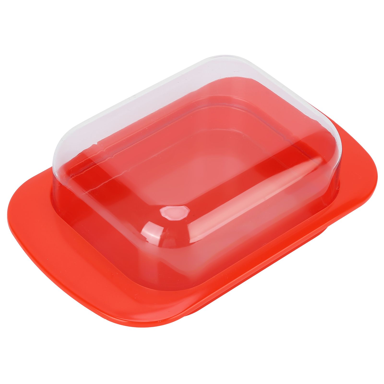 Wide Rectangular Butter Container with Lid Knife Portable Small Cheese Dish Holder Tray for Home KitchenRed - Image 6