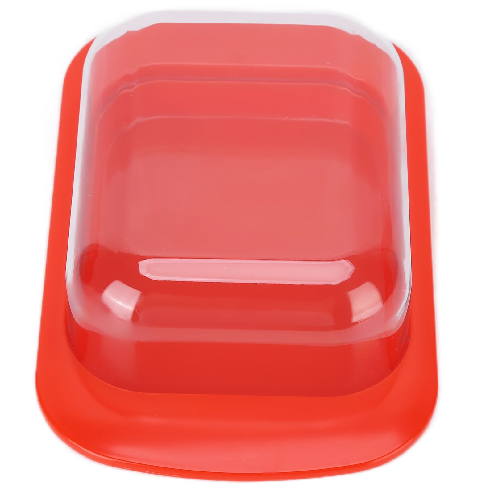 Wide Rectangular Butter Container with Lid Knife Portable Small Cheese Dish Holder Tray for Home KitchenRed - Image 7