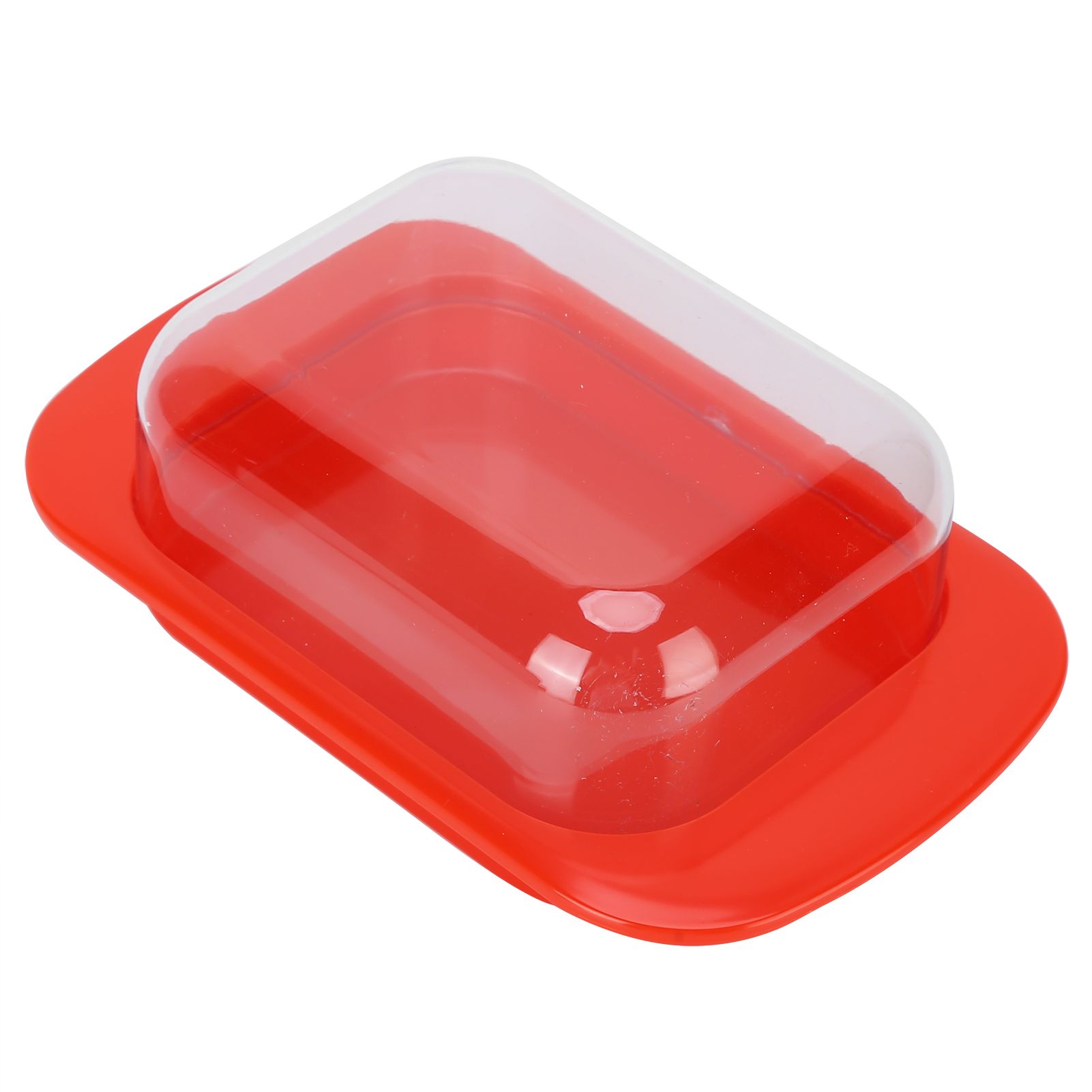 Wide Rectangular Butter Container with Lid Knife Portable Small Cheese Dish Holder Tray for Home KitchenRed - Image 8