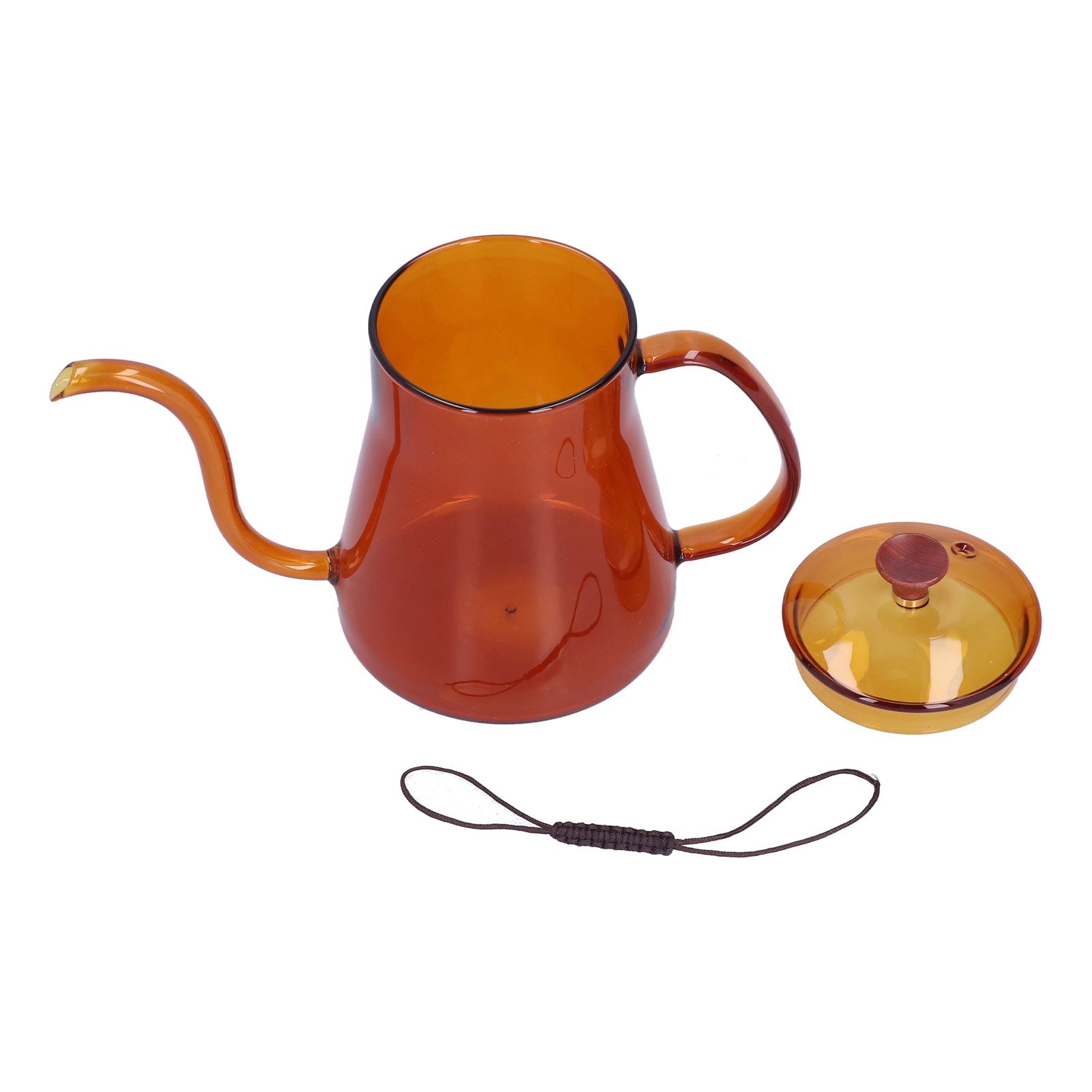 Coffee Kettle Glass Coffee Pot 600ML Coffee Drip Kettle Long Nozzle Kettle for Home KitchenCoffee - Image 1