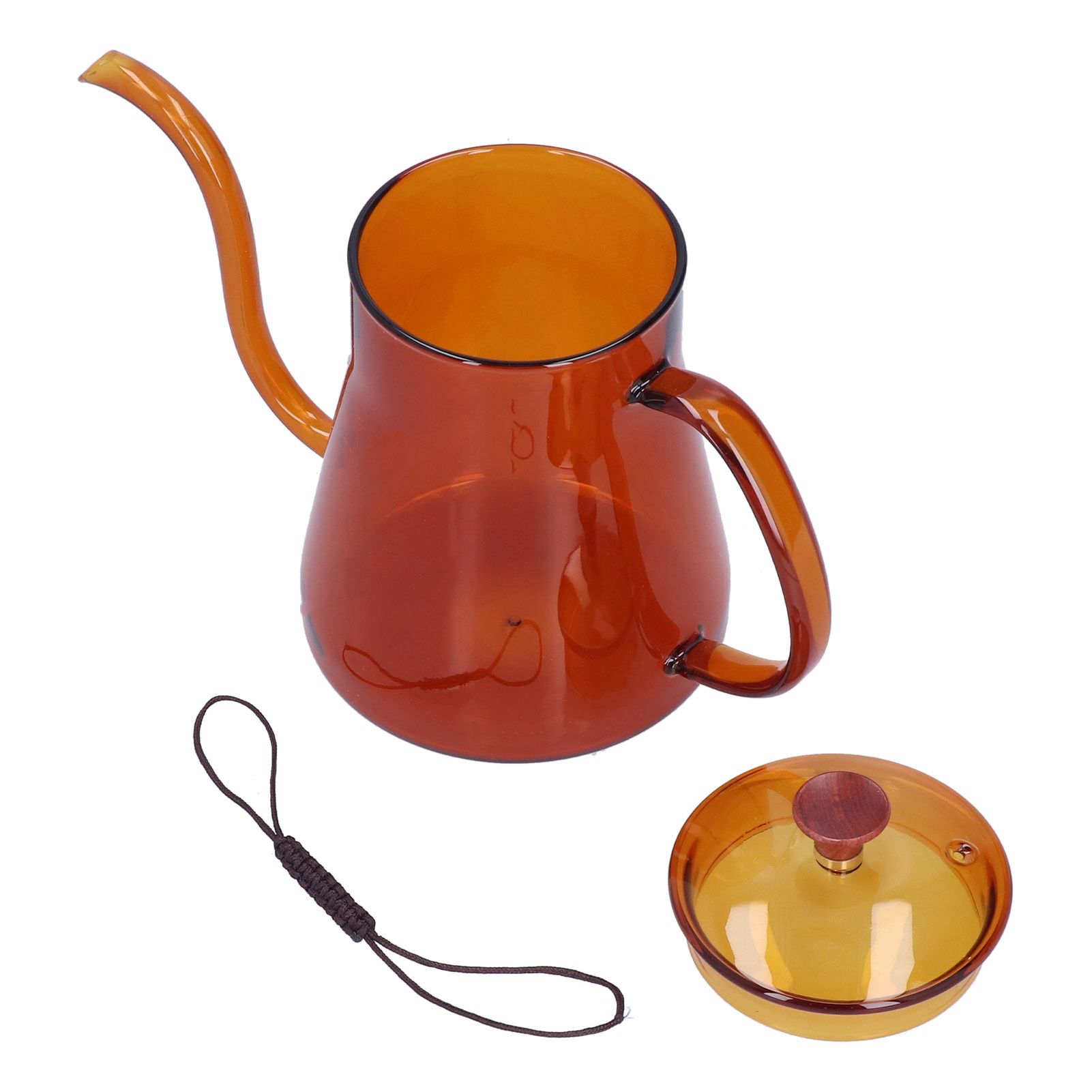 Coffee Kettle Glass Coffee Pot 600ML Coffee Drip Kettle Long Nozzle Kettle for Home KitchenCoffee - Image 2