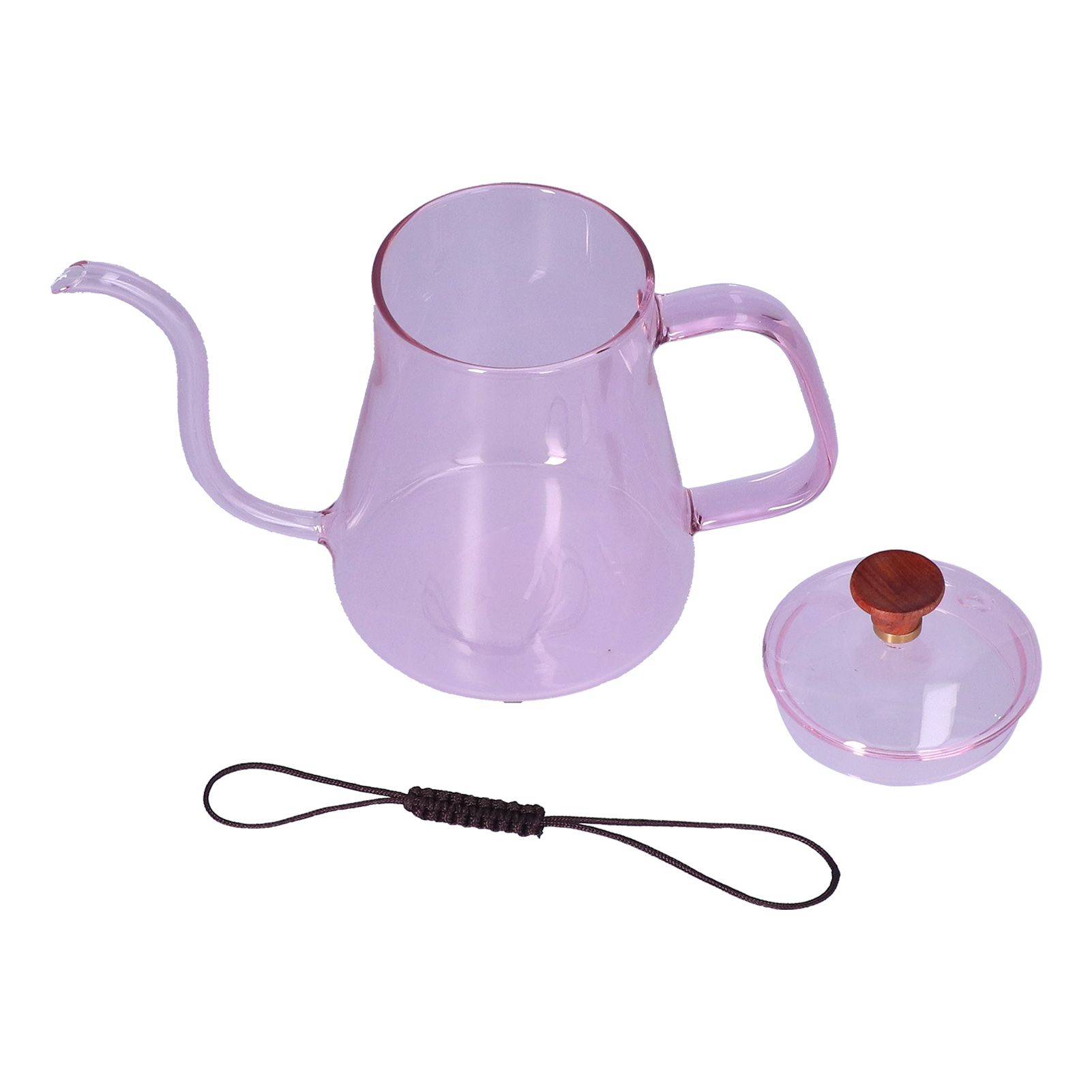 Long Spout Kettle Large Capacity Heat Resistant Easy to Clean Long Mouth Coffee PotPink - Image 1