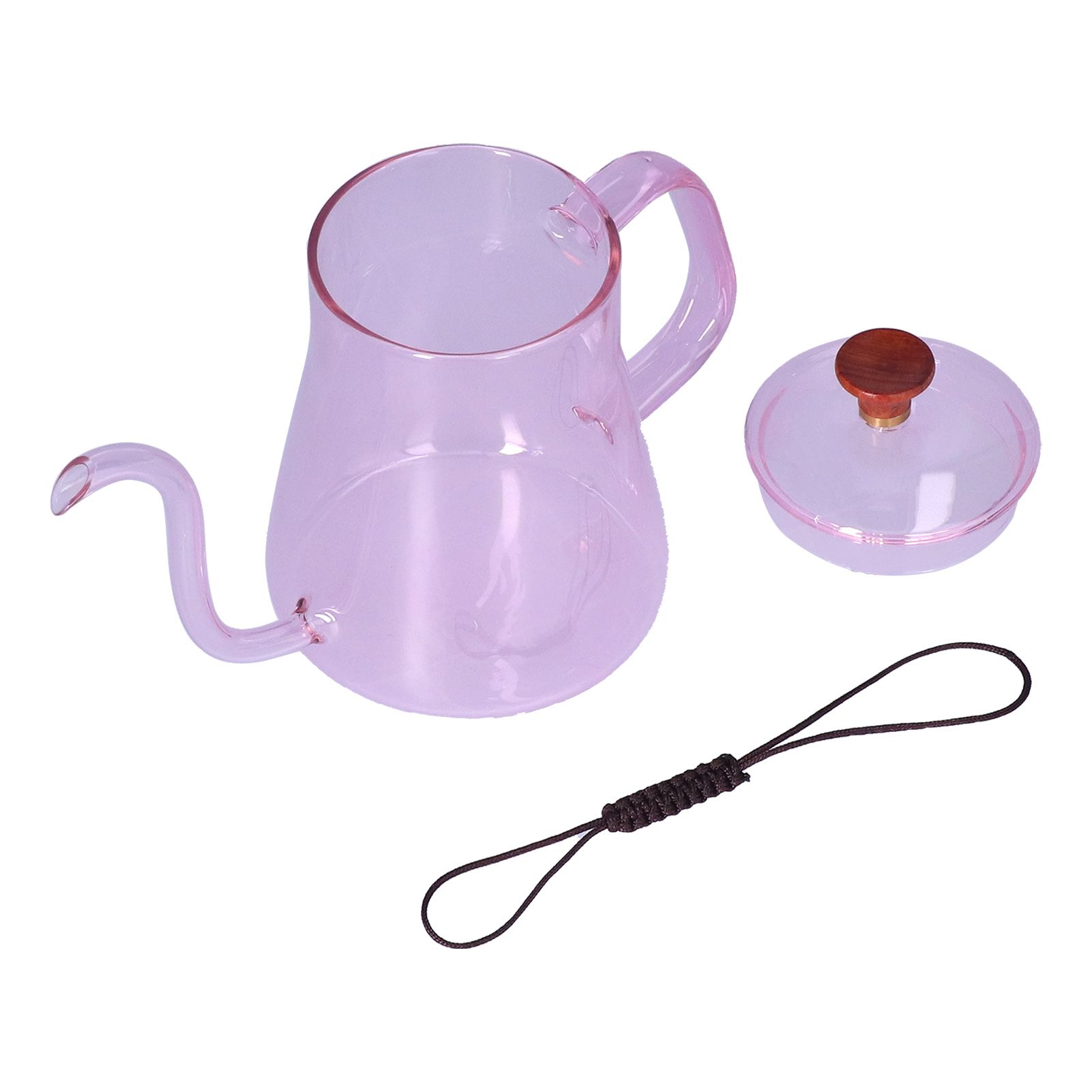 Long Spout Kettle Large Capacity Heat Resistant Easy to Clean Long Mouth Coffee PotPink - Image 3
