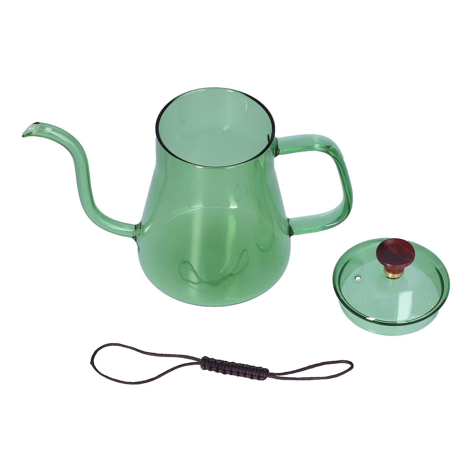 Long Spout Kettle Large Capacity Heat Resistant Easy to Clean Long Mouth Coffee PotGreen - Image 1
