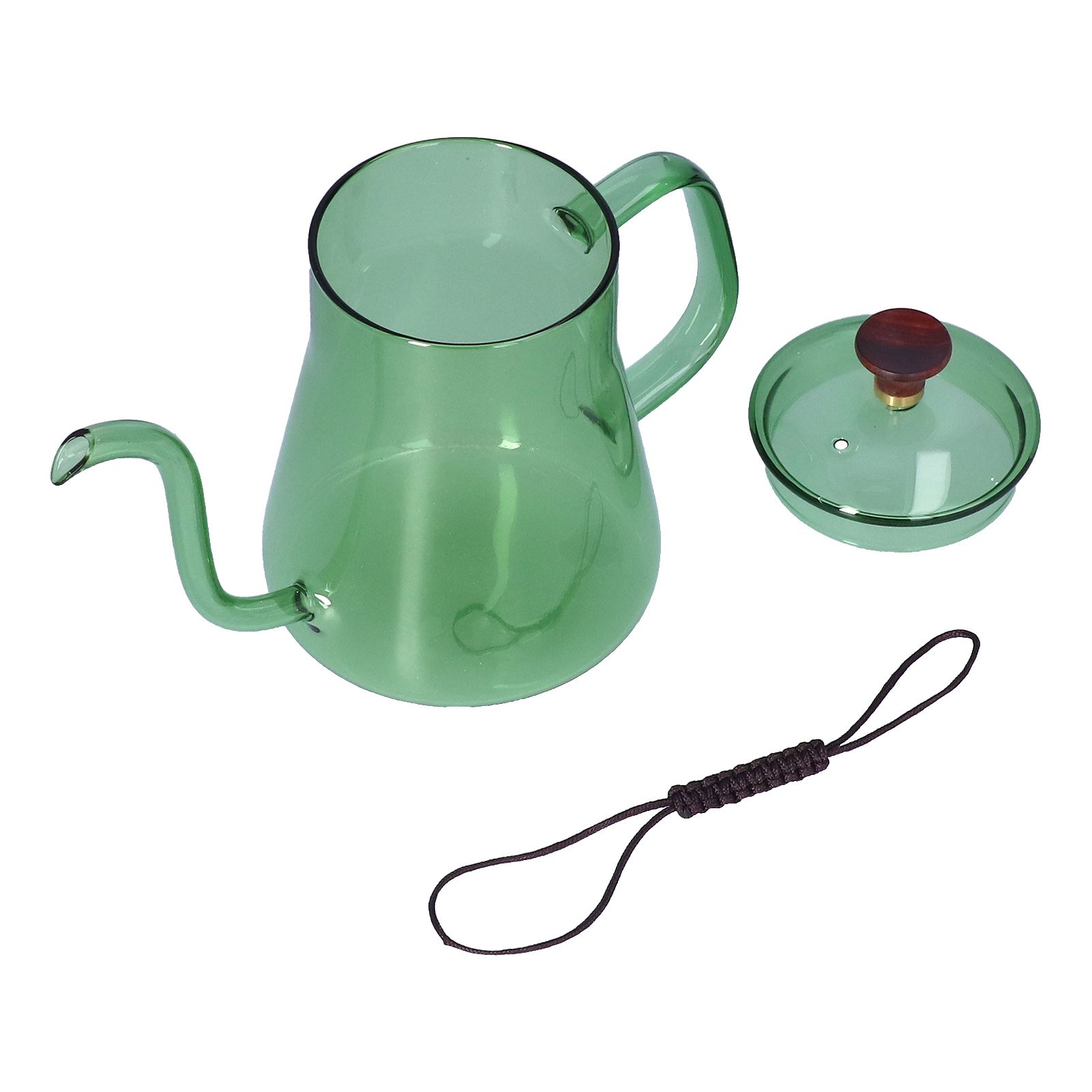 Long Spout Kettle Large Capacity Heat Resistant Easy to Clean Long Mouth Coffee PotGreen - Image 3