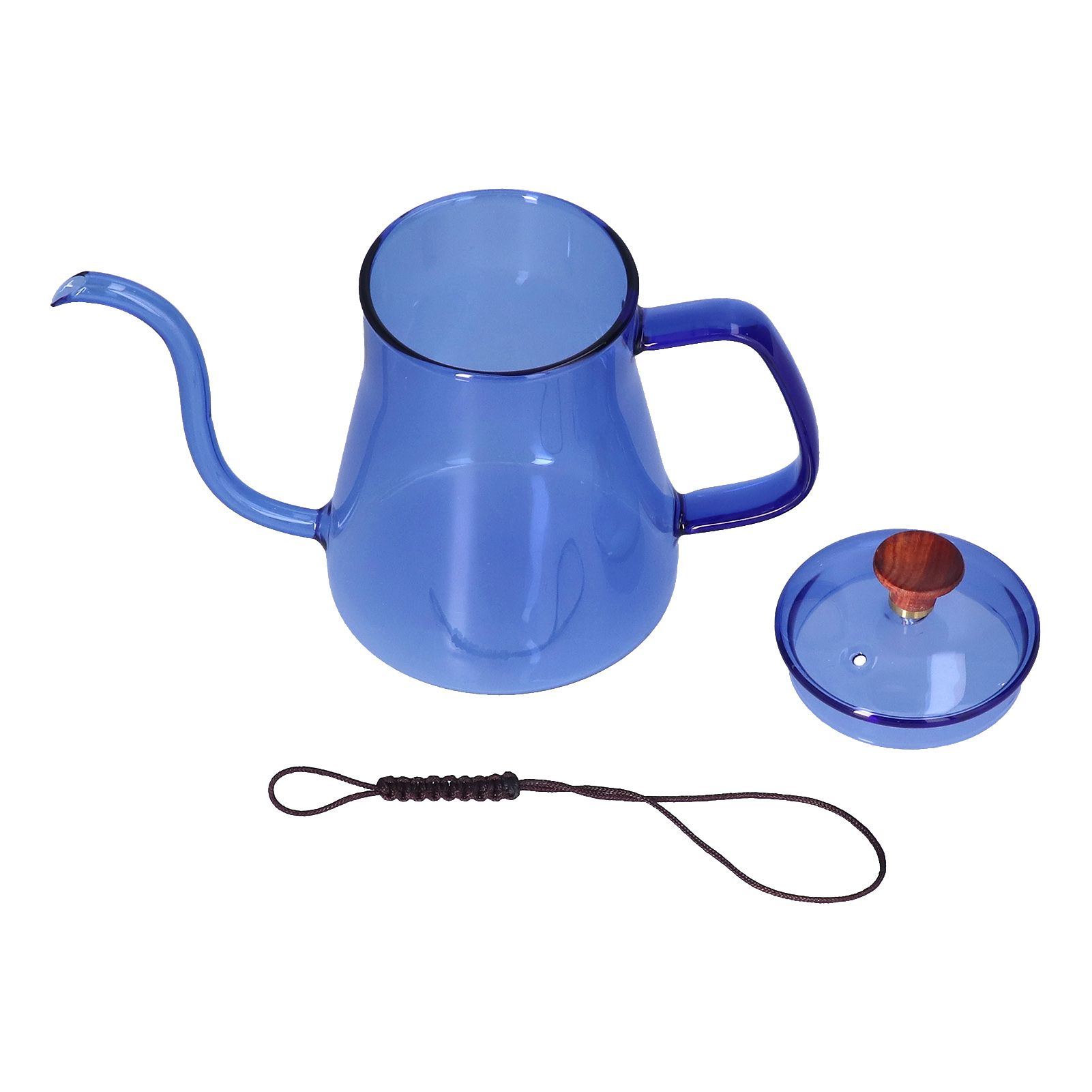 Long Spout Kettle Large Capacity Heat Resistant Easy to Clean Long Mouth Coffee PotBlue - Image 1