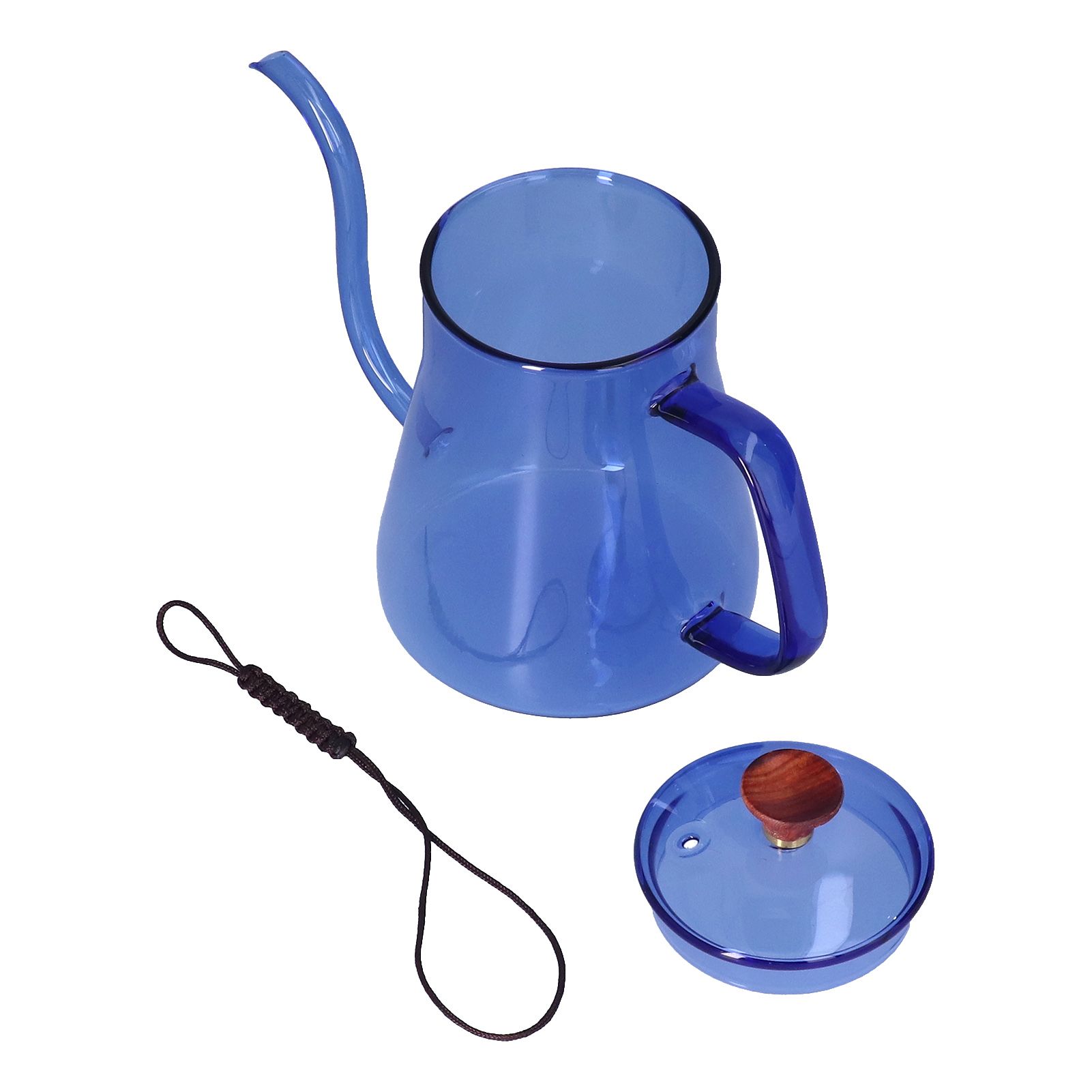 Long Spout Kettle Large Capacity Heat Resistant Easy to Clean Long Mouth Coffee PotBlue - Image 2