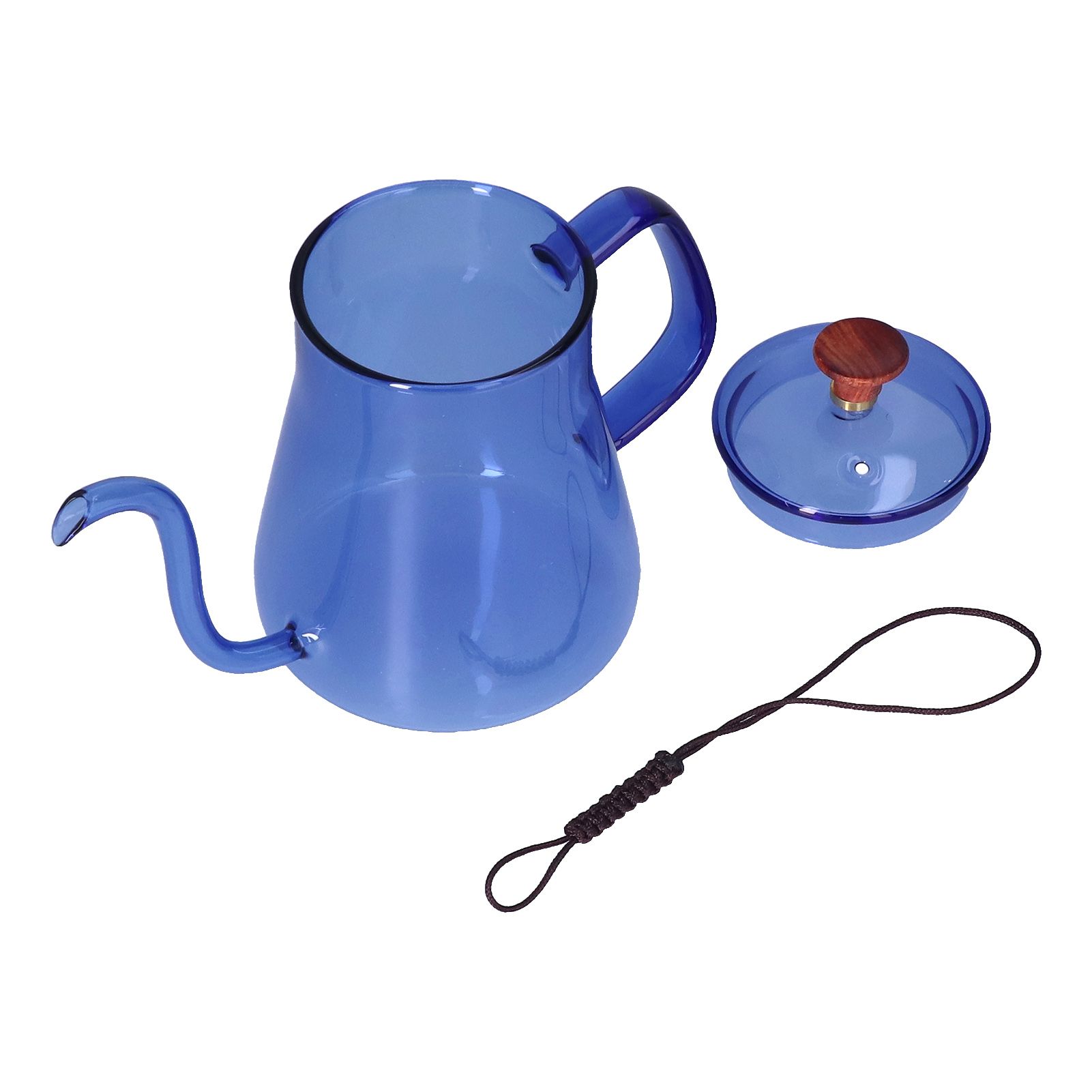 Long Spout Kettle Large Capacity Heat Resistant Easy to Clean Long Mouth Coffee PotBlue - Image 3