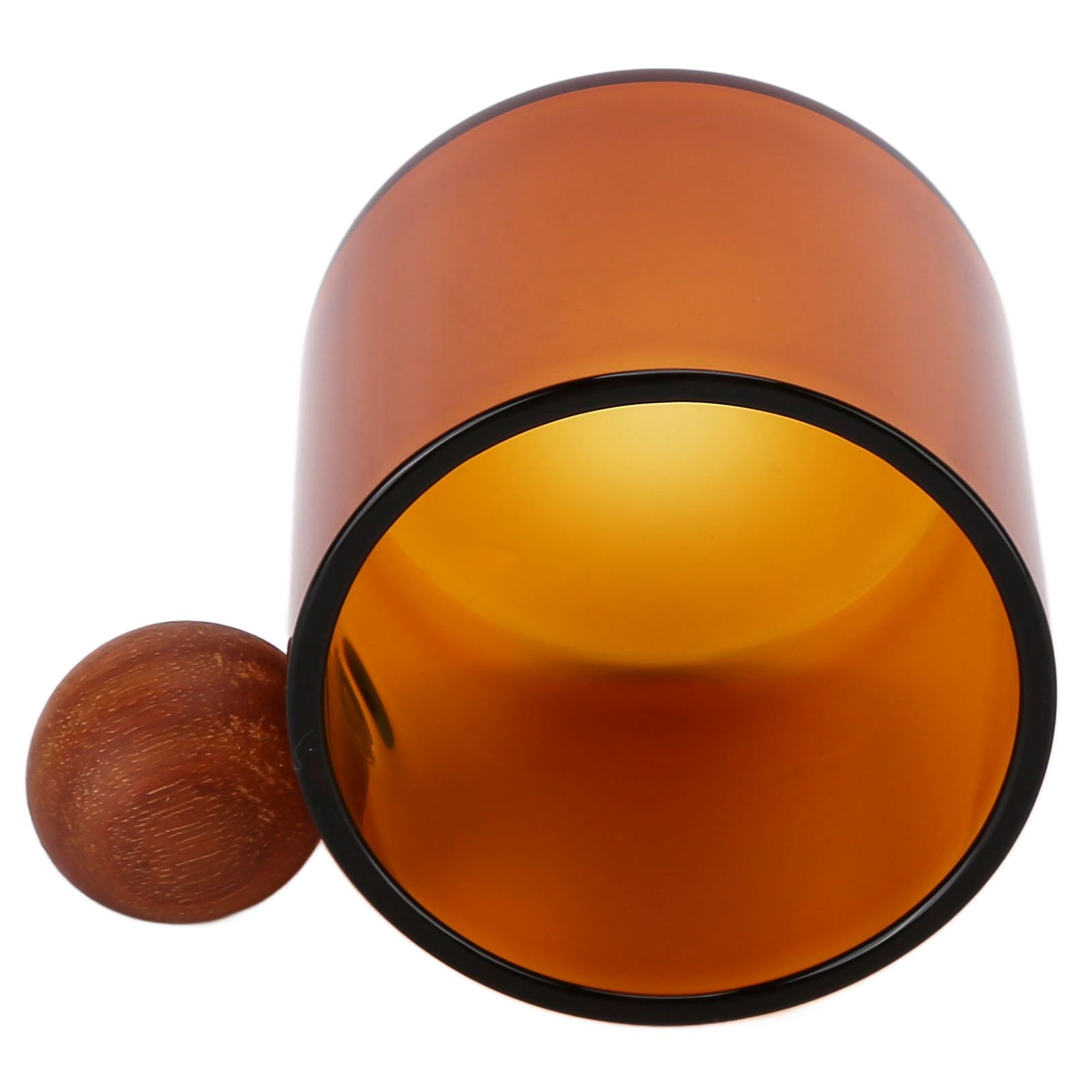 Glass Coffee Cup Clear Heatproof Glass Coffee Mug with Wooden Ball Handle for Office Bar PartyBrown - Image 7