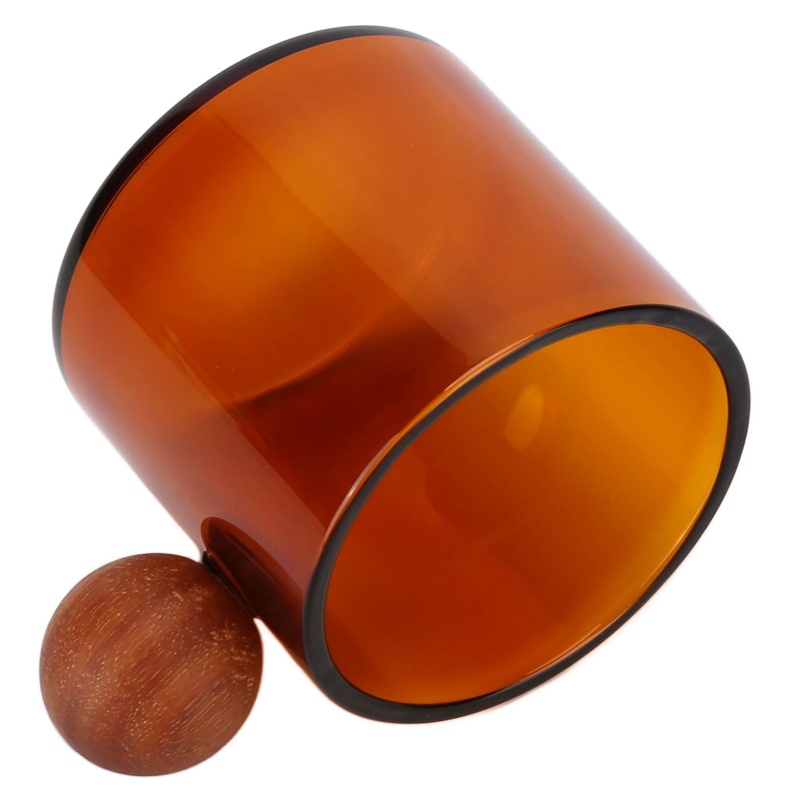 Glass Coffee Cup Clear Heatproof Glass Coffee Mug with Wooden Ball Handle for Office Bar PartyBrown - Image 8